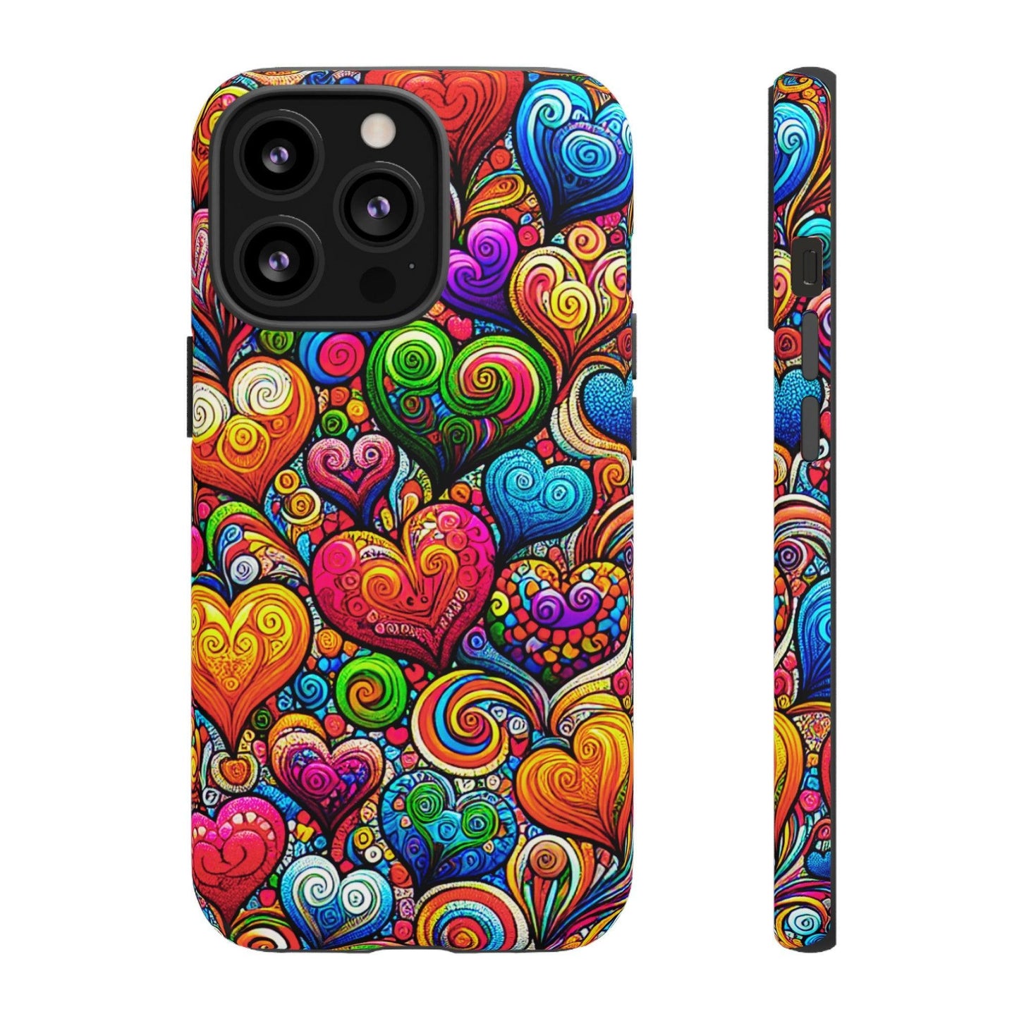 Tough Phone Case :" Eclectic Elegance Phone Case Collection" ( Hearts patterns)