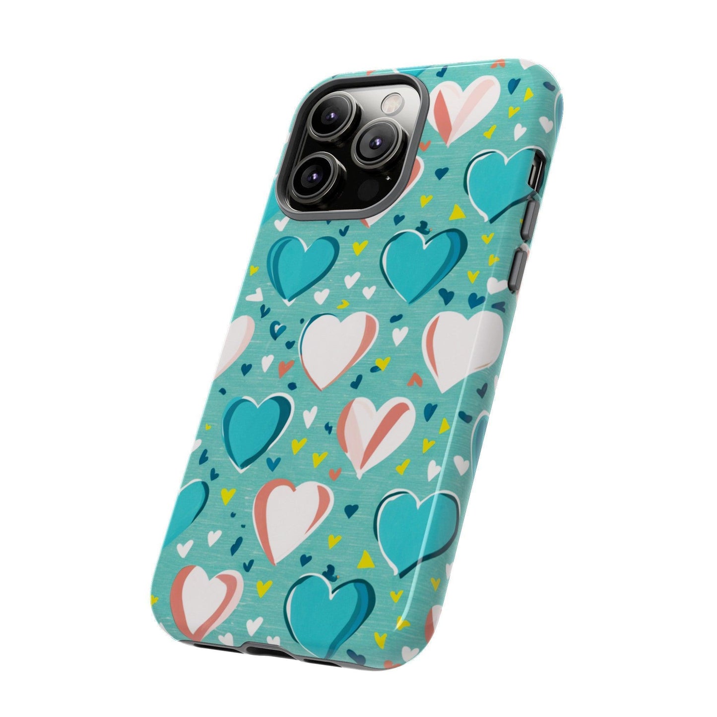 Tough Phone Case :" Eclectic Elegance Phone Case Collection" ( Hearts patterns)