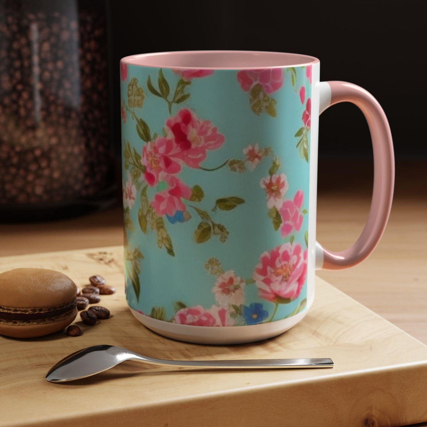 Coffee Mug with stunning floral motifs, the perfect gift for any occasion or celebration for friends, family, and colleagues. - Cosmic Creations by Karen