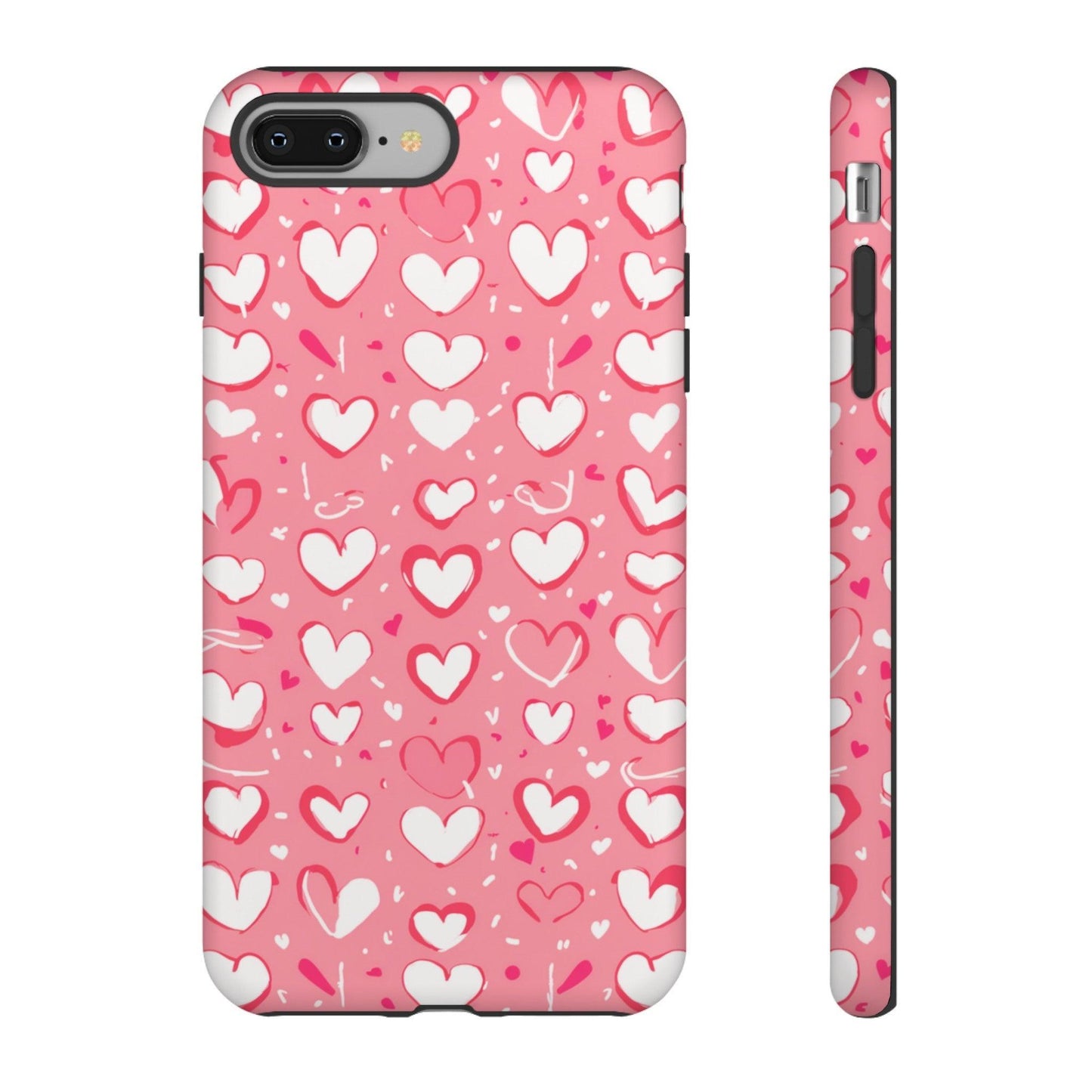 Tough Phone Case :" Eclectic Elegance Phone Case Collection" ( Hearts patterns)