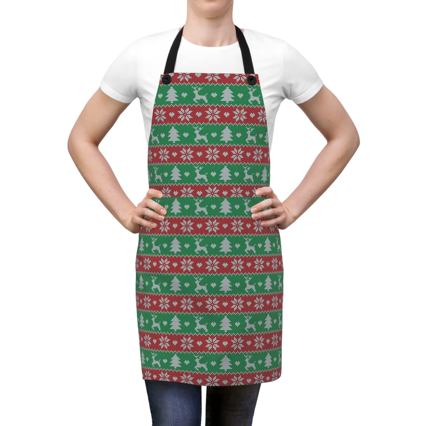 Christmas Knitted Style Design Apron