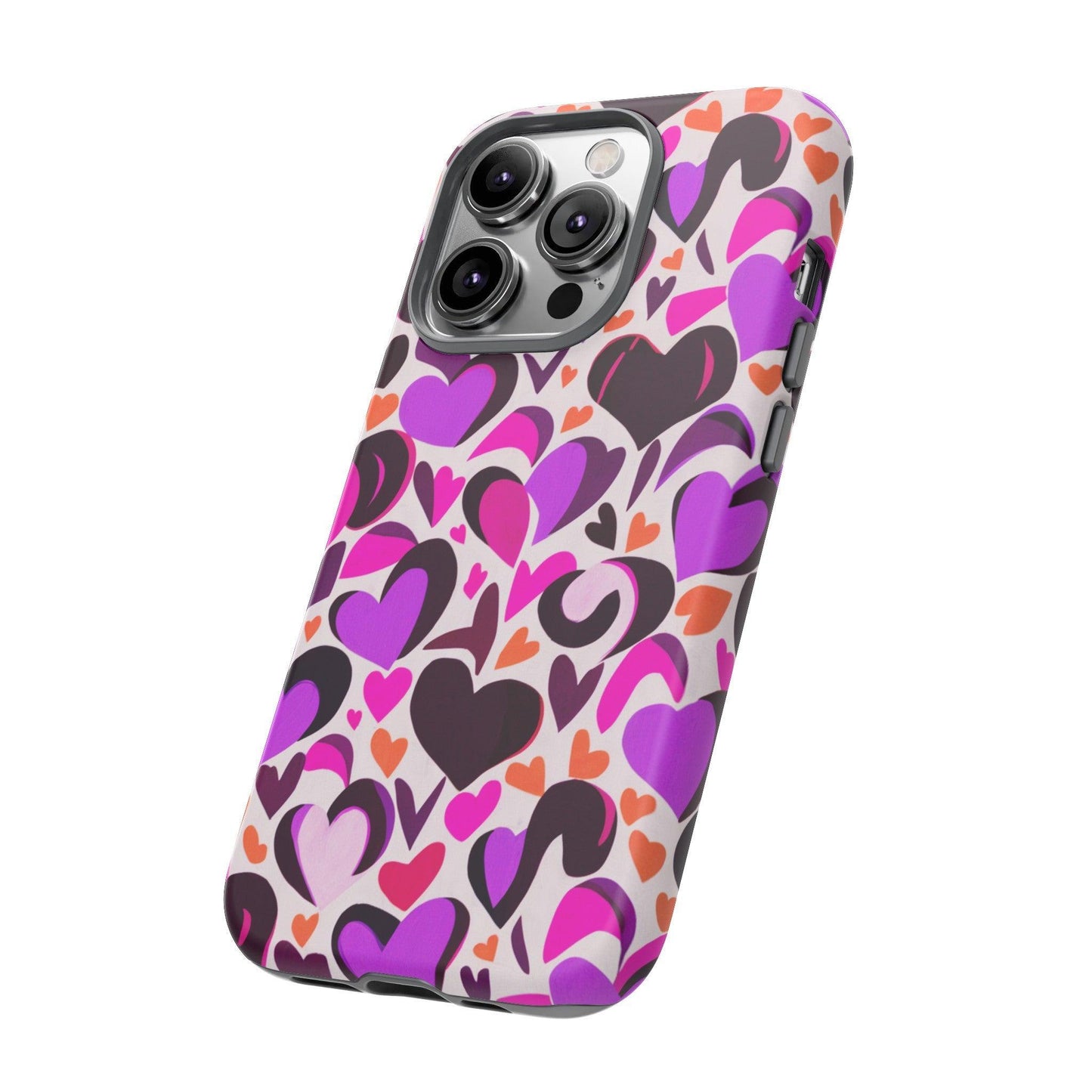 Tough Phone Case :" Eclectic Elegance Phone Case Collection" ( Hearts patterns)