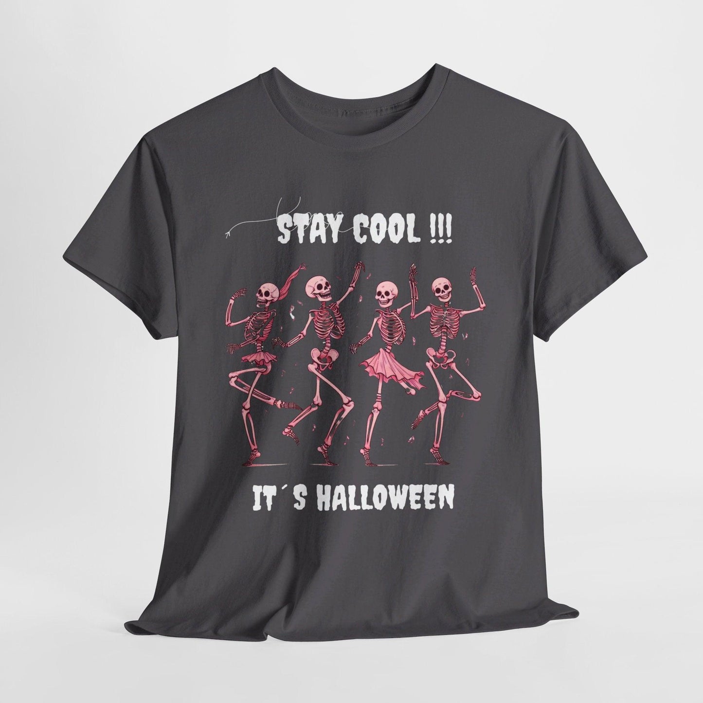 Unisex Heavy Cotton Tee - "Stay Cool, It's Halloween"