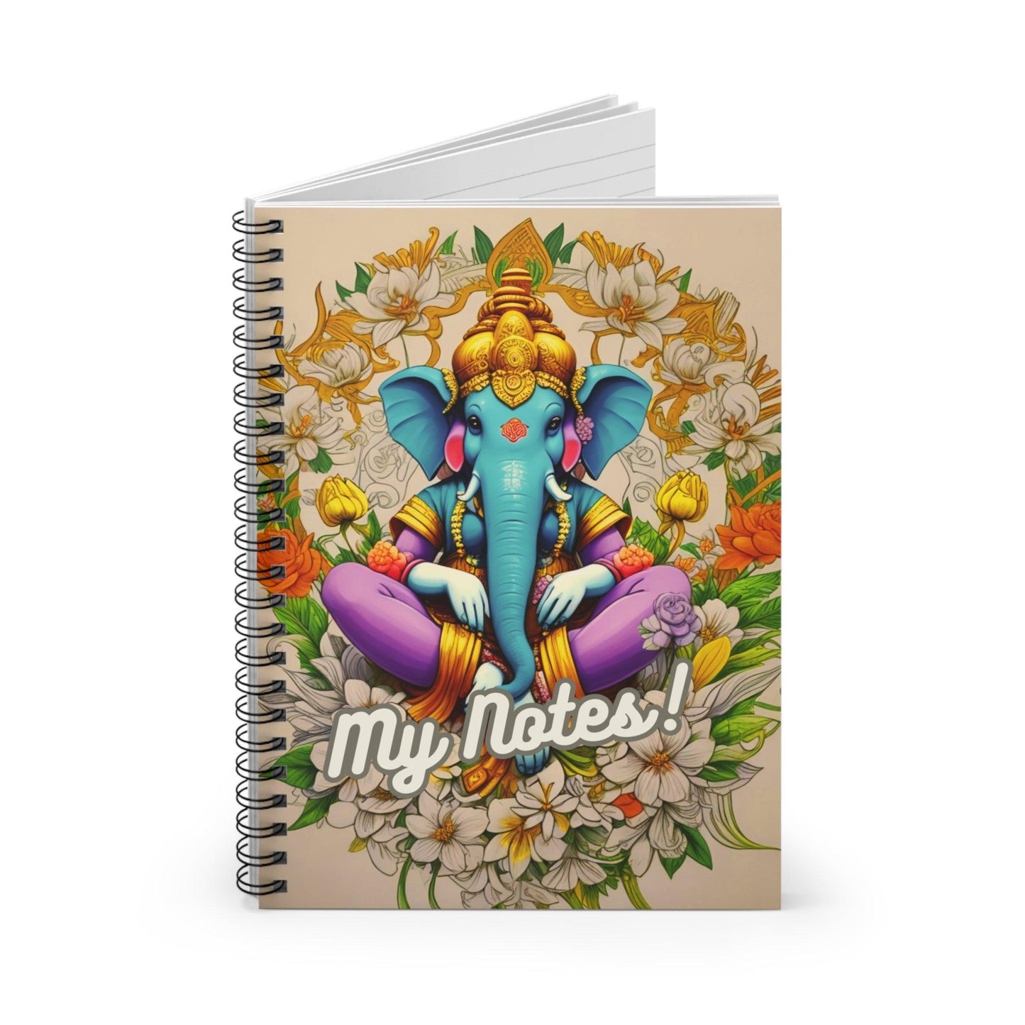 Ganesha's Wisdom - Spiral Notebook a perfect gift and an incredible companion in everiday life - Cosmic Creations by Karen