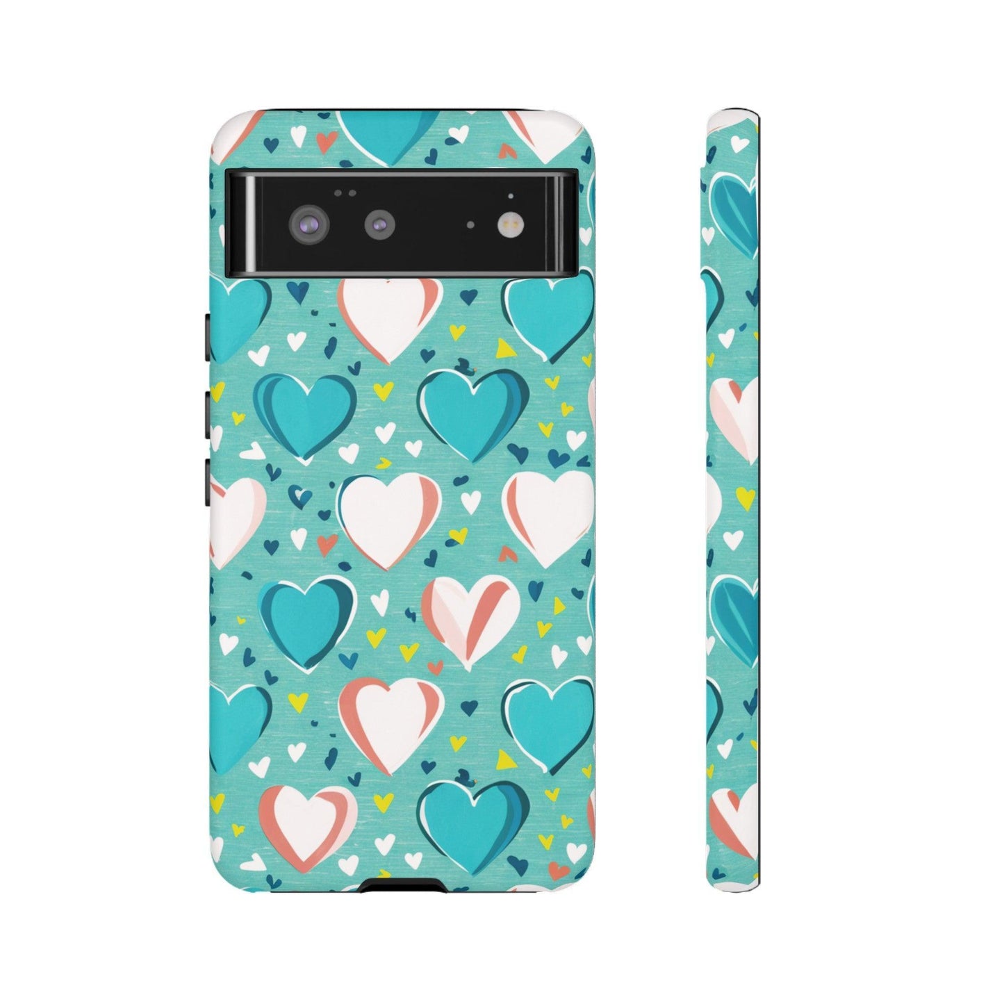 Tough Phone Case :" Eclectic Elegance Phone Case Collection" ( Hearts patterns)