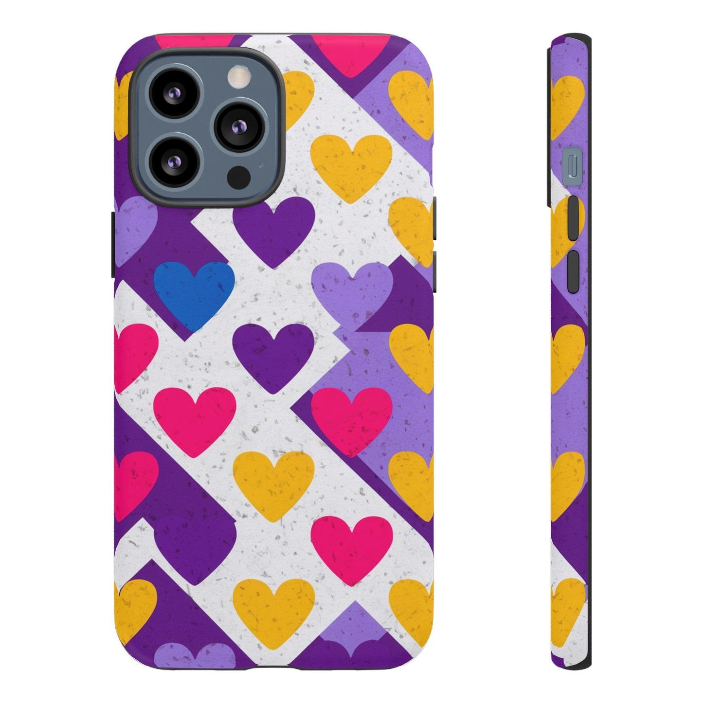 Tough Phone Case :" Eclectic Elegance Phone Case Collection" ( Hearts patterns)