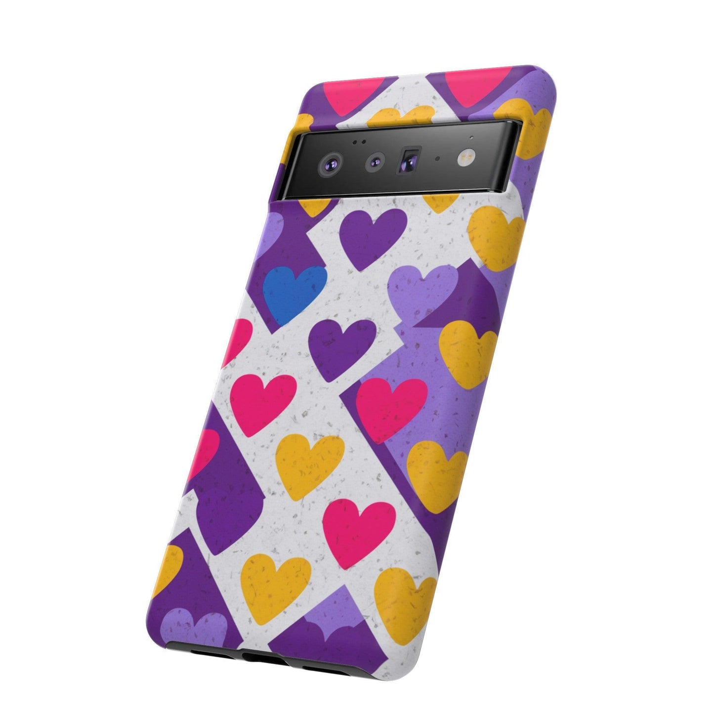 Tough Phone Case :" Eclectic Elegance Phone Case Collection" ( Hearts patterns)