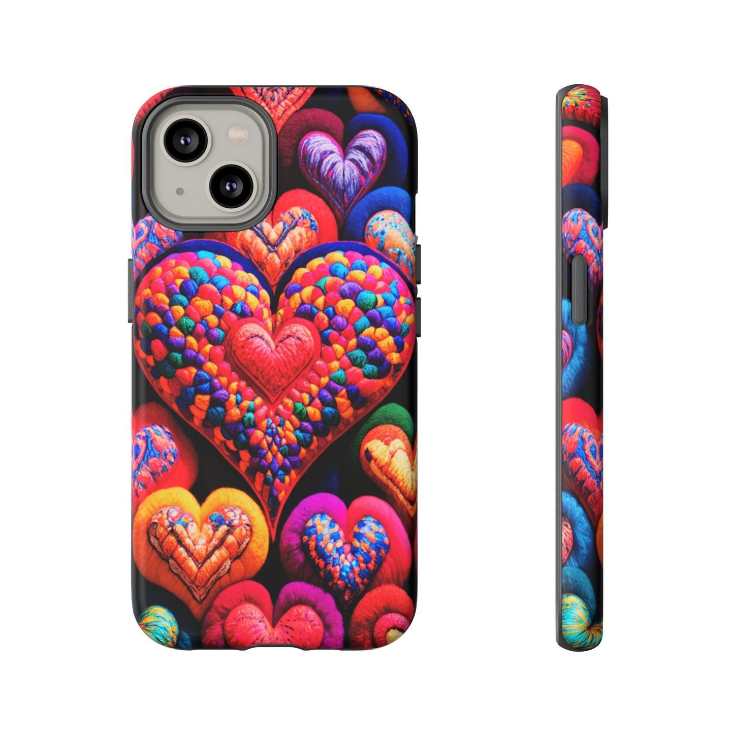 Tough Phone Case :" Eclectic Elegance Phone Case Collection" ( Hearts patterns)