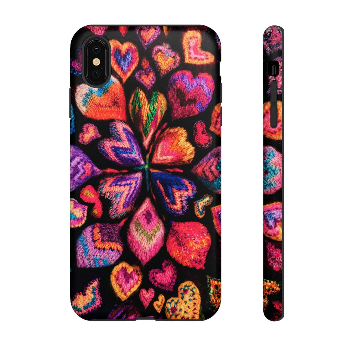 Tough Phone Case :" Eclectic Elegance Phone Case Collection" ( Hearts patterns)