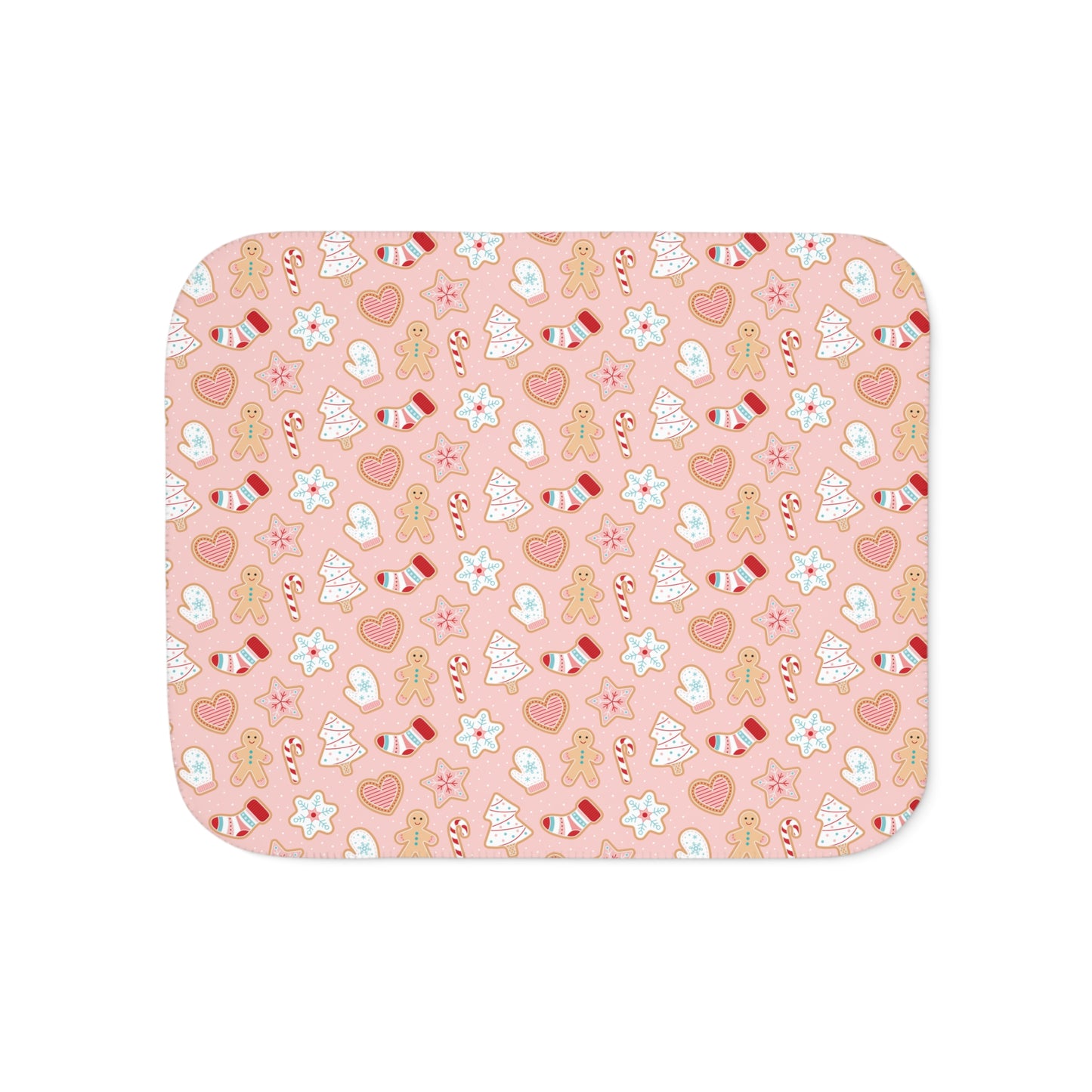 Christmas pink pastel Design Sherpa Blanket