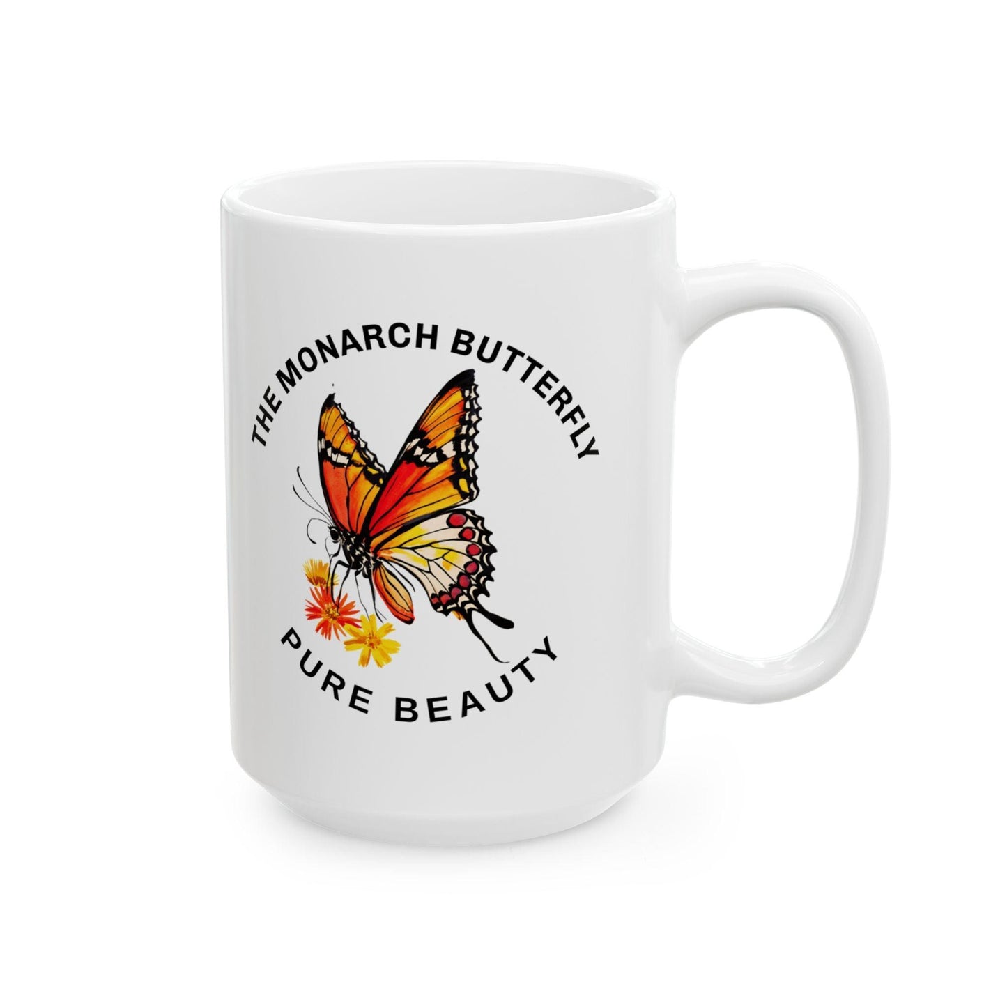 Monarch Butterfly Beauty Mug, (11oz, 15oz) - Cosmic Creations by Karen