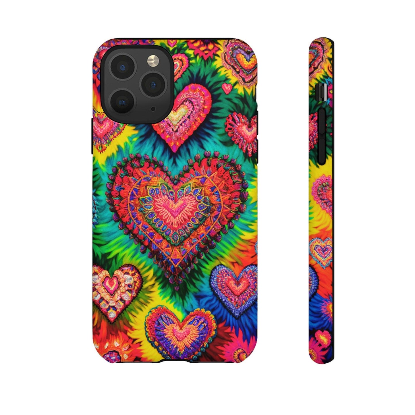 Tough Phone Case :" Eclectic Elegance Phone Case Collection" ( Hearts patterns)