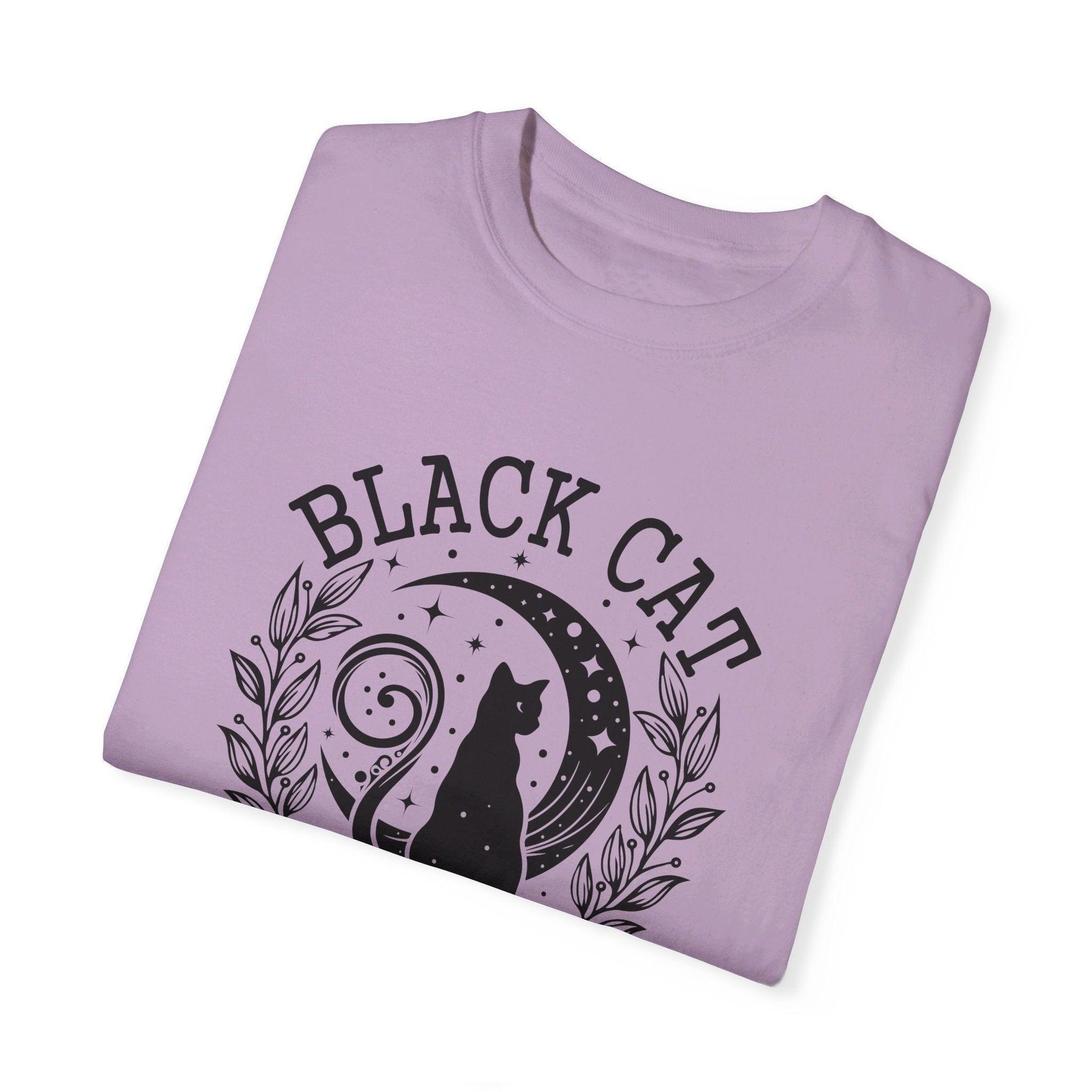 Black Cat Social Club Garment-Dyed T-Shirt - Cosmic Creations by Karen