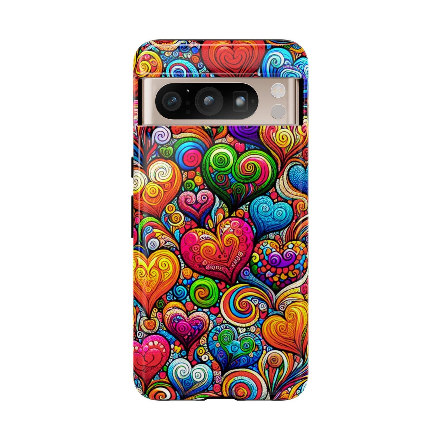 Tough Phone Case :" Eclectic Elegance Phone Case Collection" ( Hearts patterns)