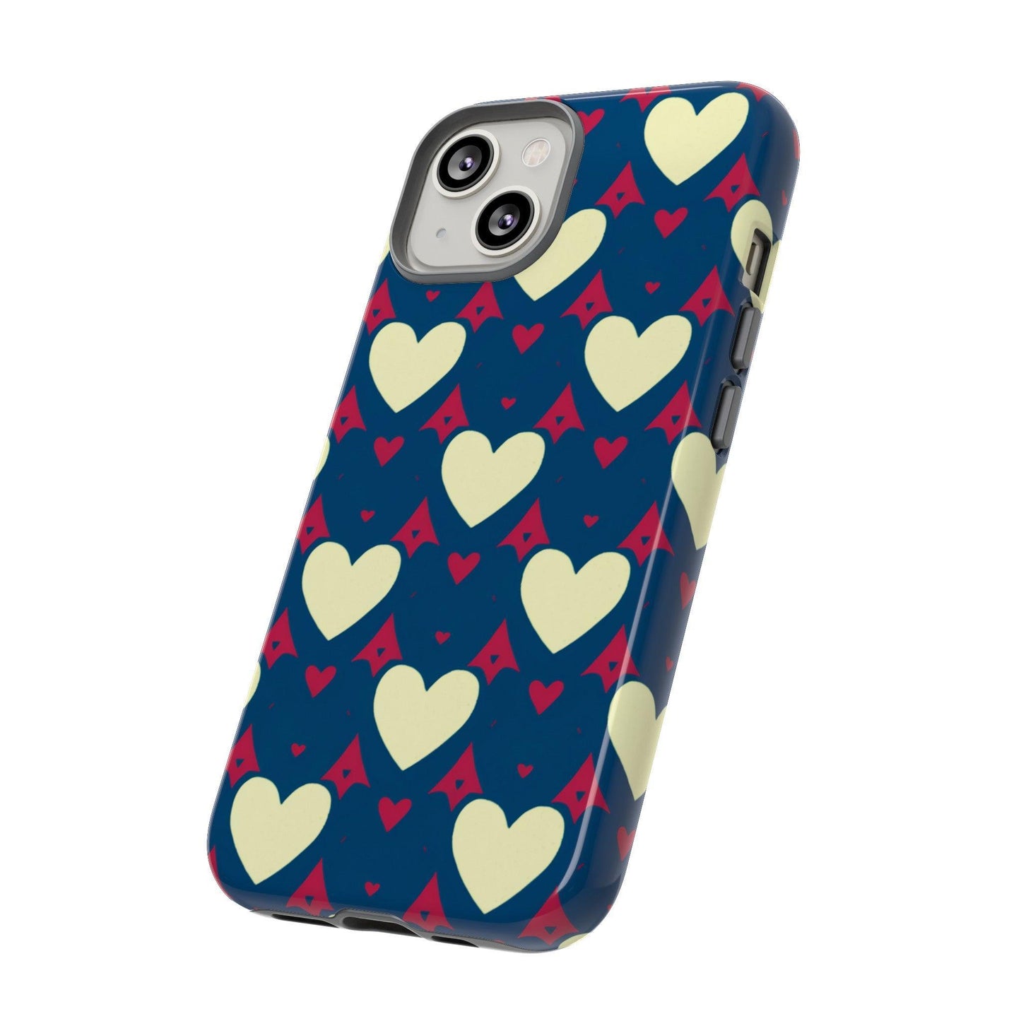 Tough Phone Case :" Eclectic Elegance Phone Case Collection" ( Hearts patterns)