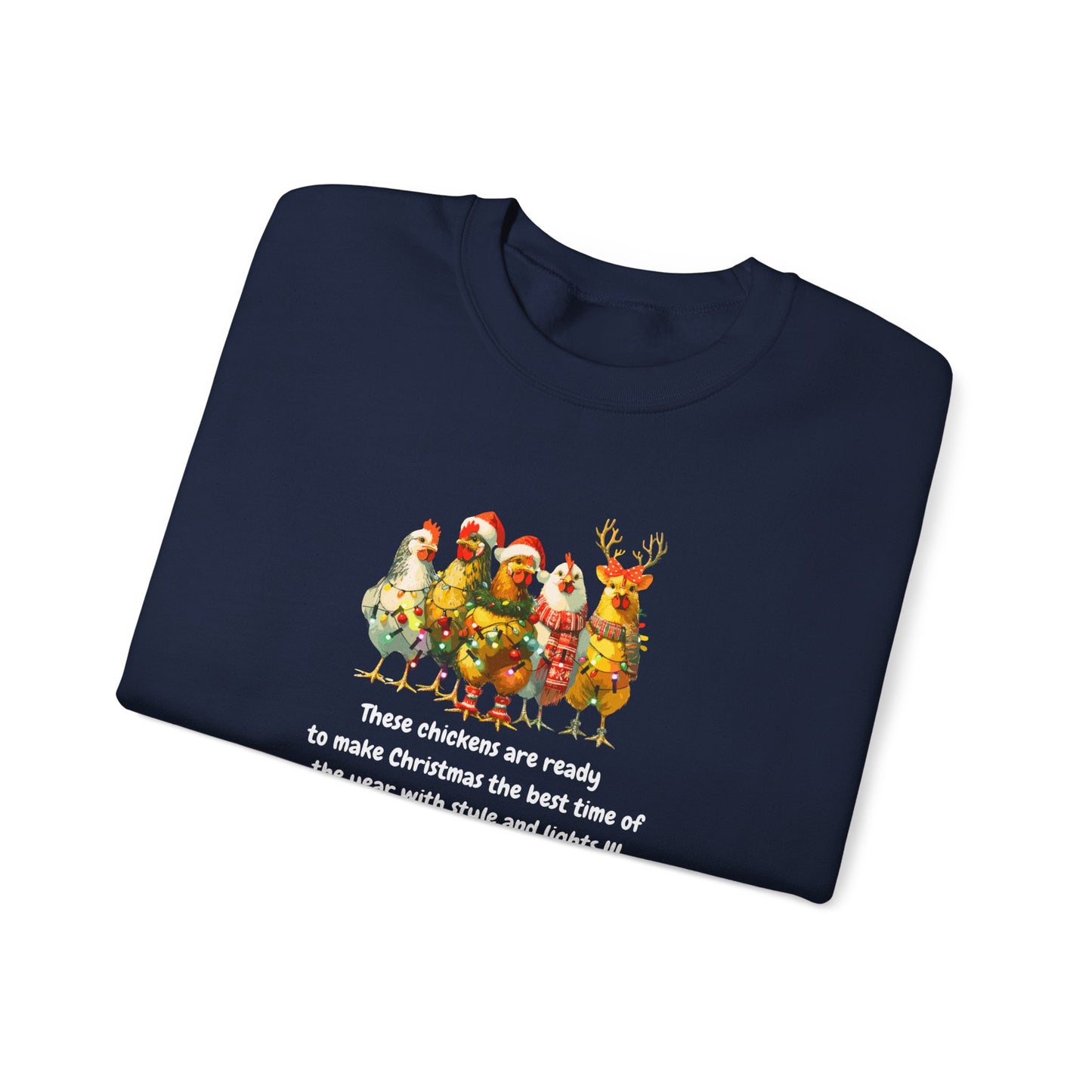 Christmas Chickens Heavy Blend™ Crewneck Sweatshirt