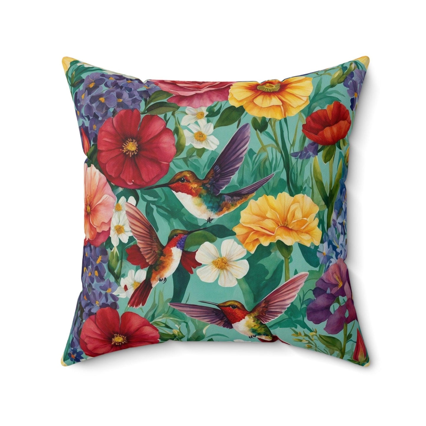 Floral and Hummingbird  Harmony Cushion