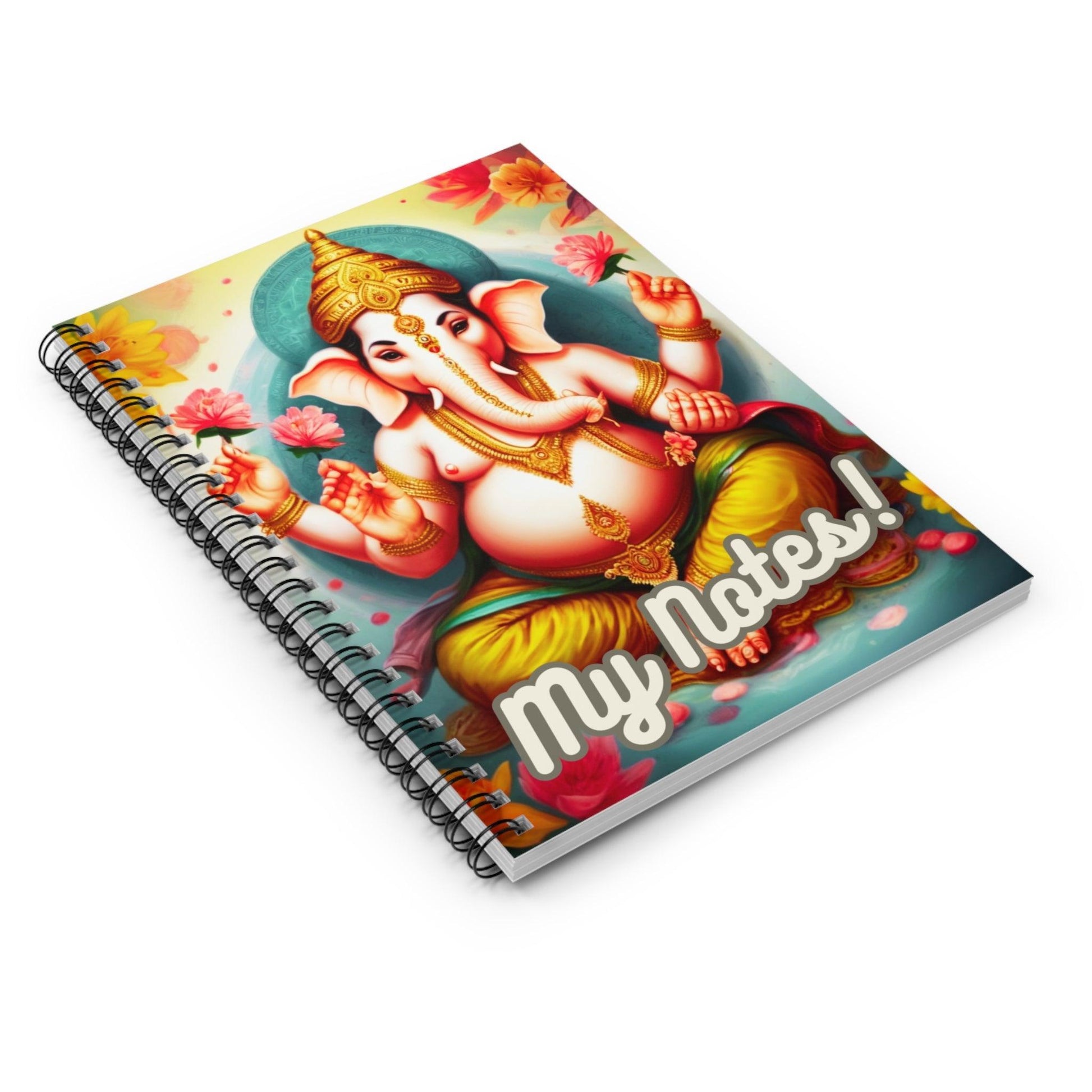 Ganesha's Wisdom - Spiral Notebook a perfect gift and an incredible companion in everiday life - Cosmic Creations by Karen