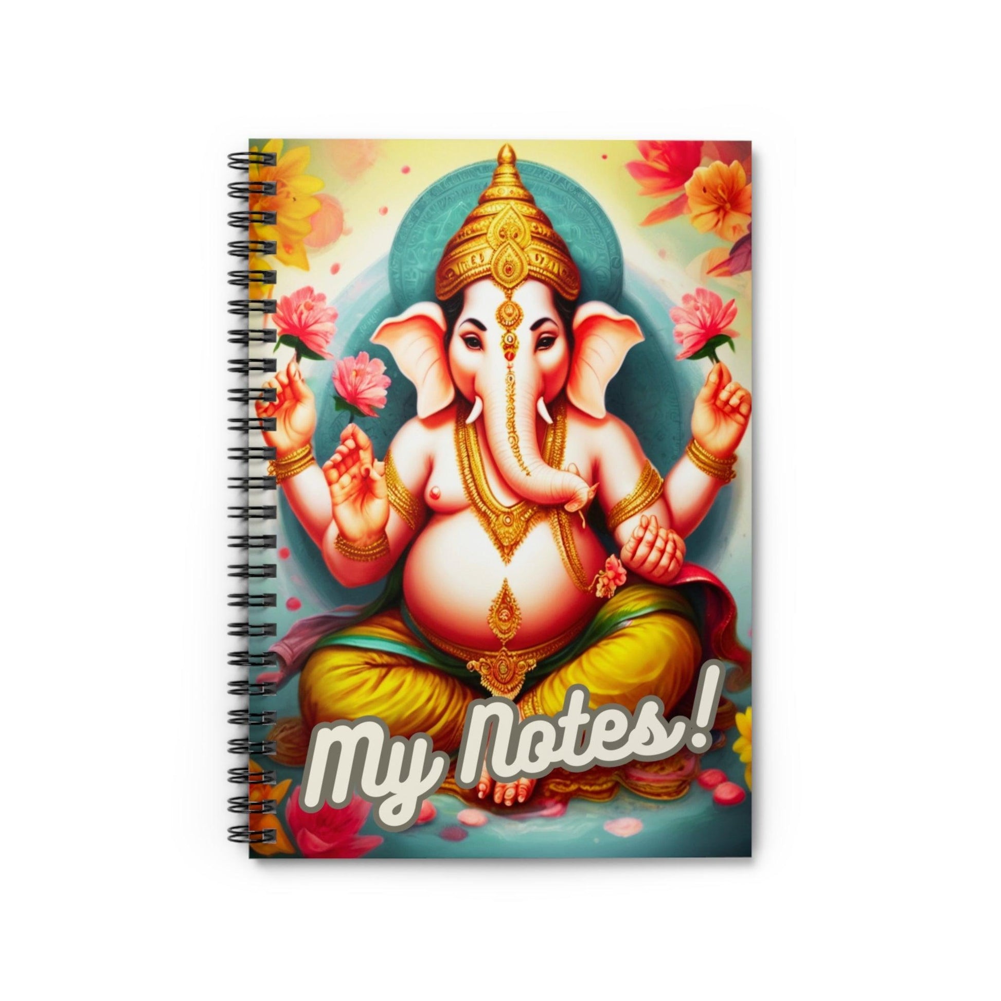 Ganesha's Wisdom - Spiral Notebook a perfect gift and an incredible companion in everiday life - Cosmic Creations by Karen