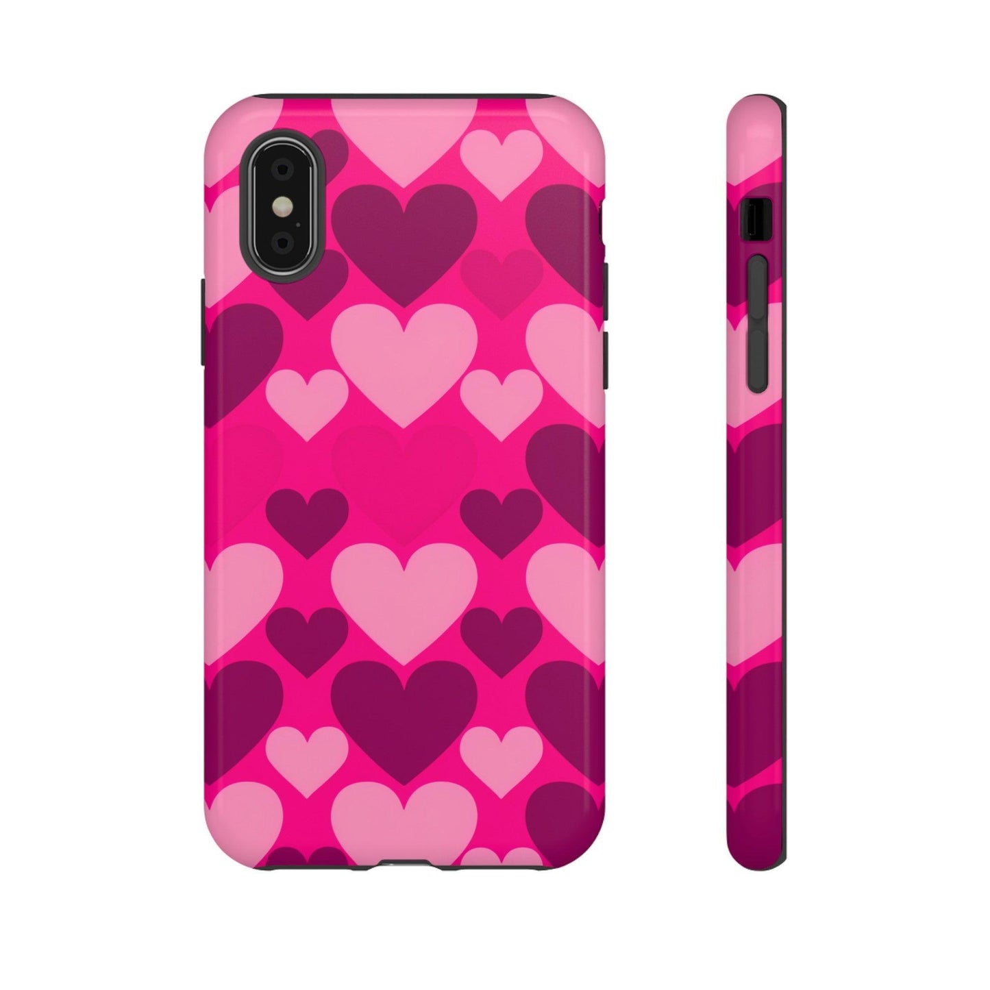 Tough Phone Case :" Eclectic Elegance Phone Case Collection" ( Hearts patterns)