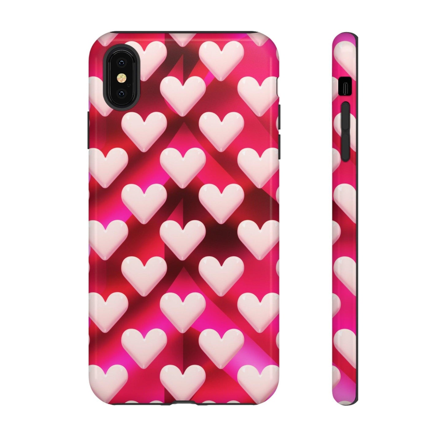 Tough Cellphone Case :" Eclectic Elegance Phone Case Collection" ( Hearts patterns)