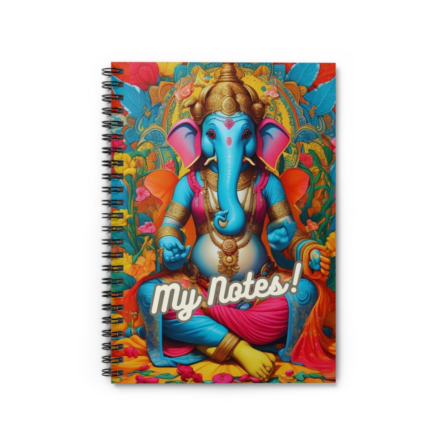 Ganesha's Wisdom - Spiral Notebook a perfect gift and an incredible companion in everiday life - Cosmic Creations by Karen