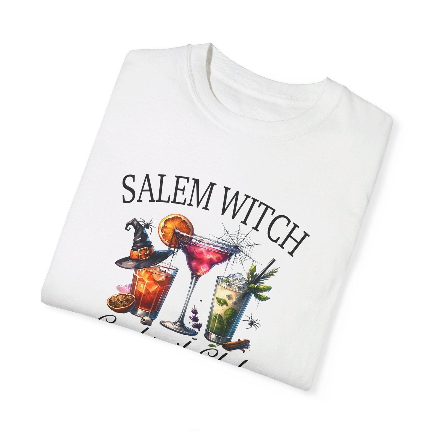 Unisex Garment-Dyed T-shirt - "Salem Witches Cocktail Club" for your Halloween party