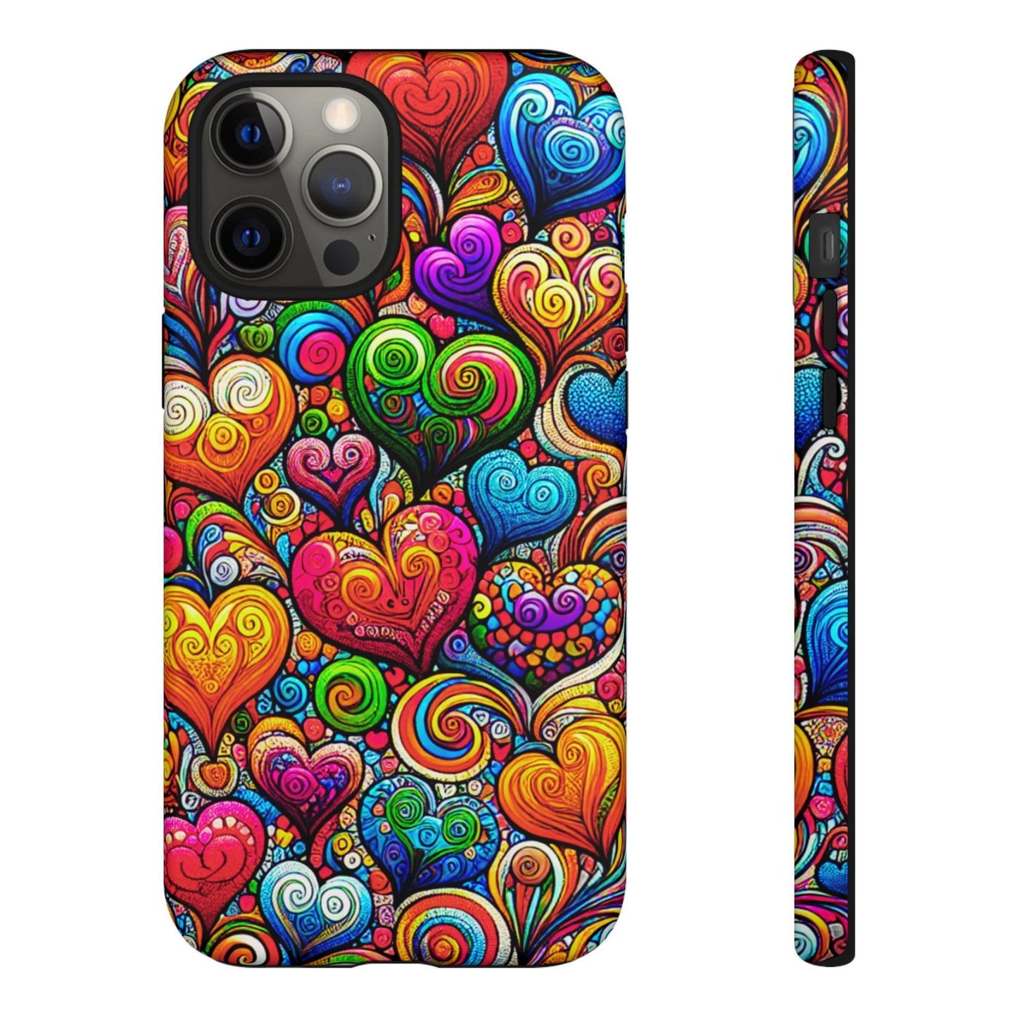 Tough Phone Case :" Eclectic Elegance Phone Case Collection" ( Hearts patterns)