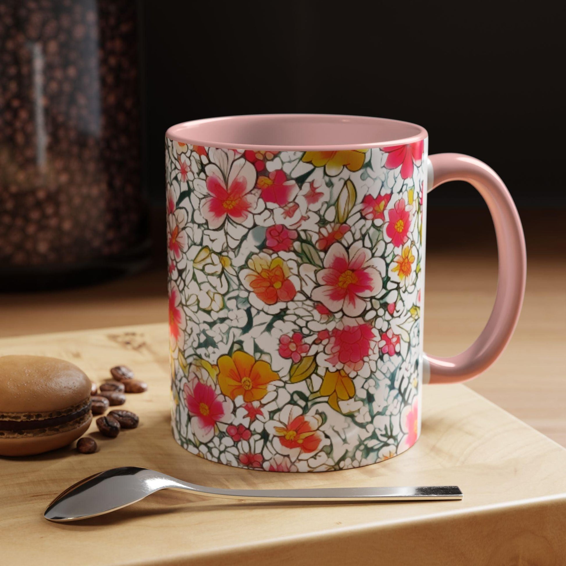 Coffee Mug with stunning floral motifs, the perfect gift for any occasion or celebration for friends, family, and colleagues. - Cosmic Creations by Karen