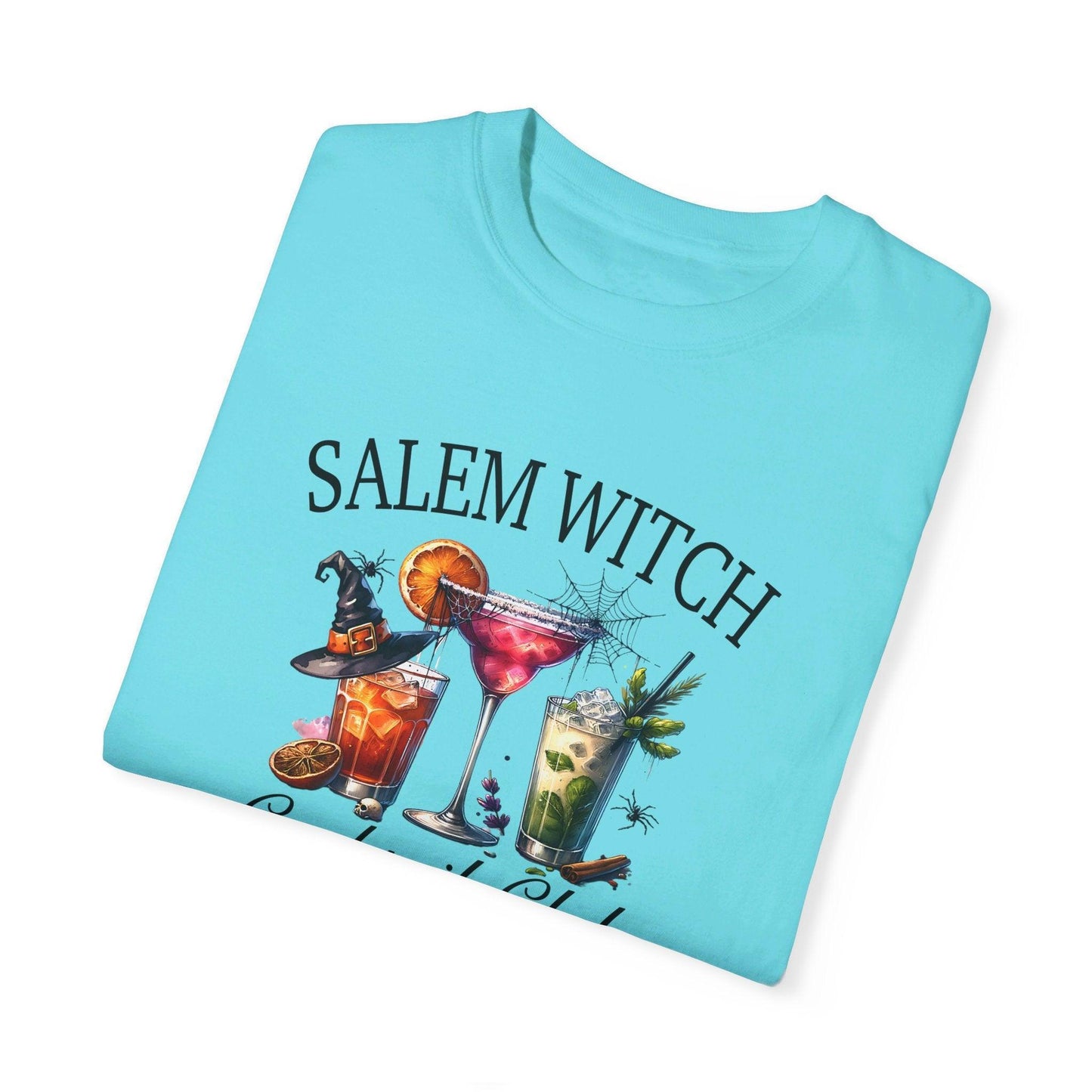 Unisex Garment-Dyed T-shirt - "Salem Witches Cocktail Club" for your Halloween party