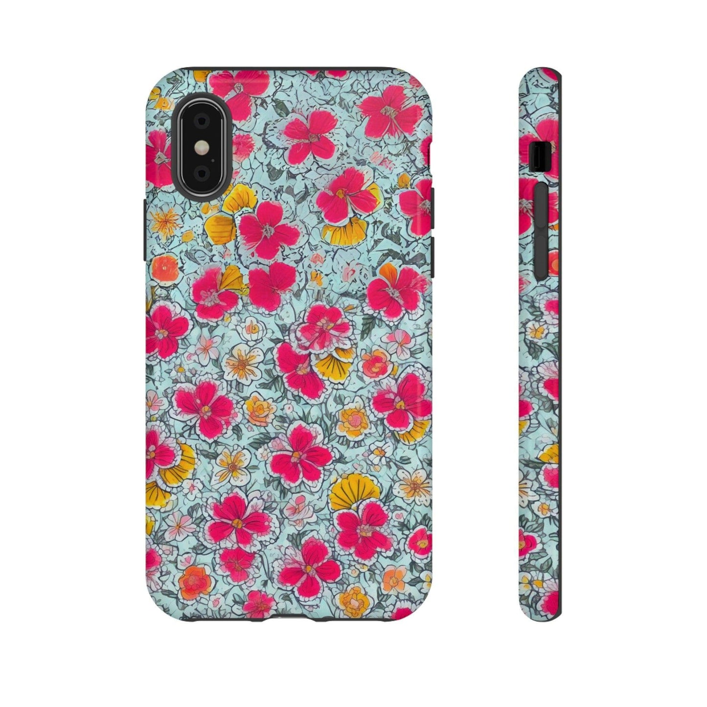 Tough Cellphone Case :" Eclectic Elegance Phone Case Collection" ( Floral patterns)