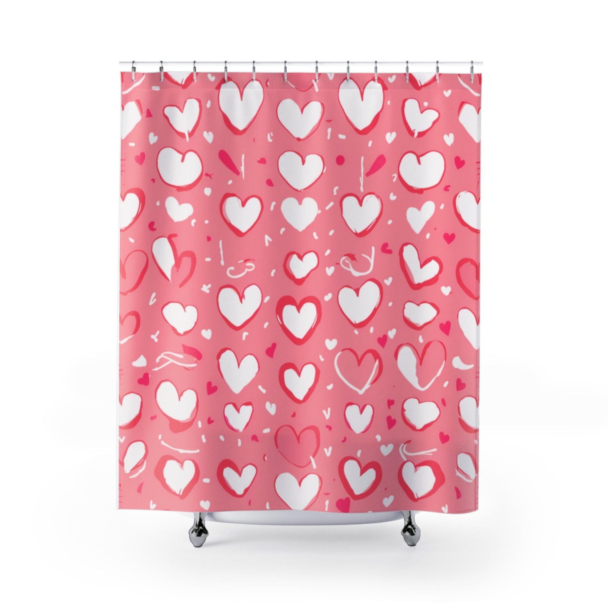 Elegant Shower Curtains Collection ( Hearts ) - Cosmic Creations by Karen