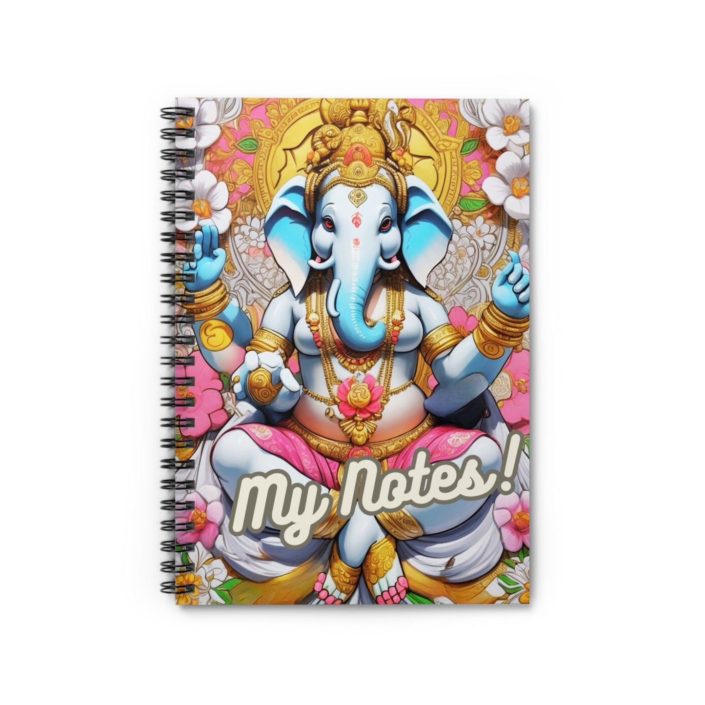 Ganesha's Wisdom - Spiral Notebook a perfect gift and an incredible companion in everiday life - Cosmic Creations by Karen