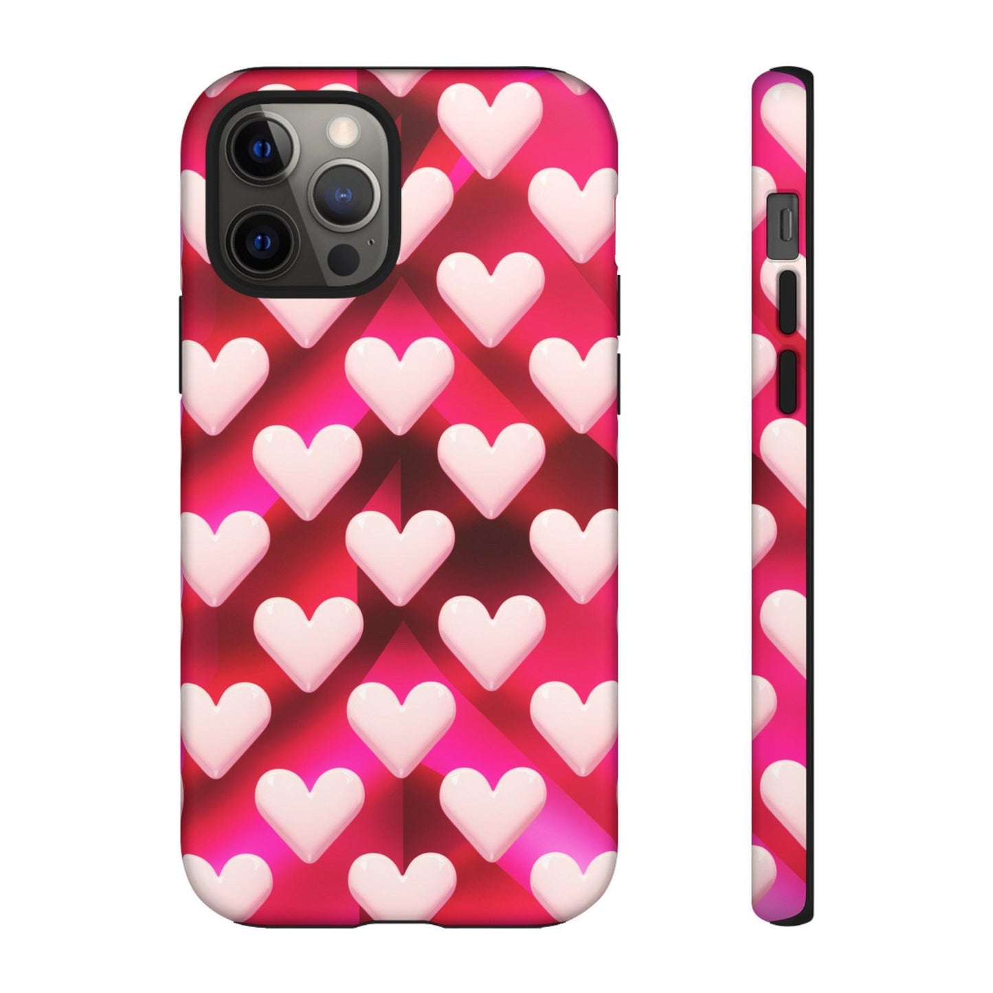 Tough Cellphone Case :" Eclectic Elegance Phone Case Collection" ( Hearts patterns)