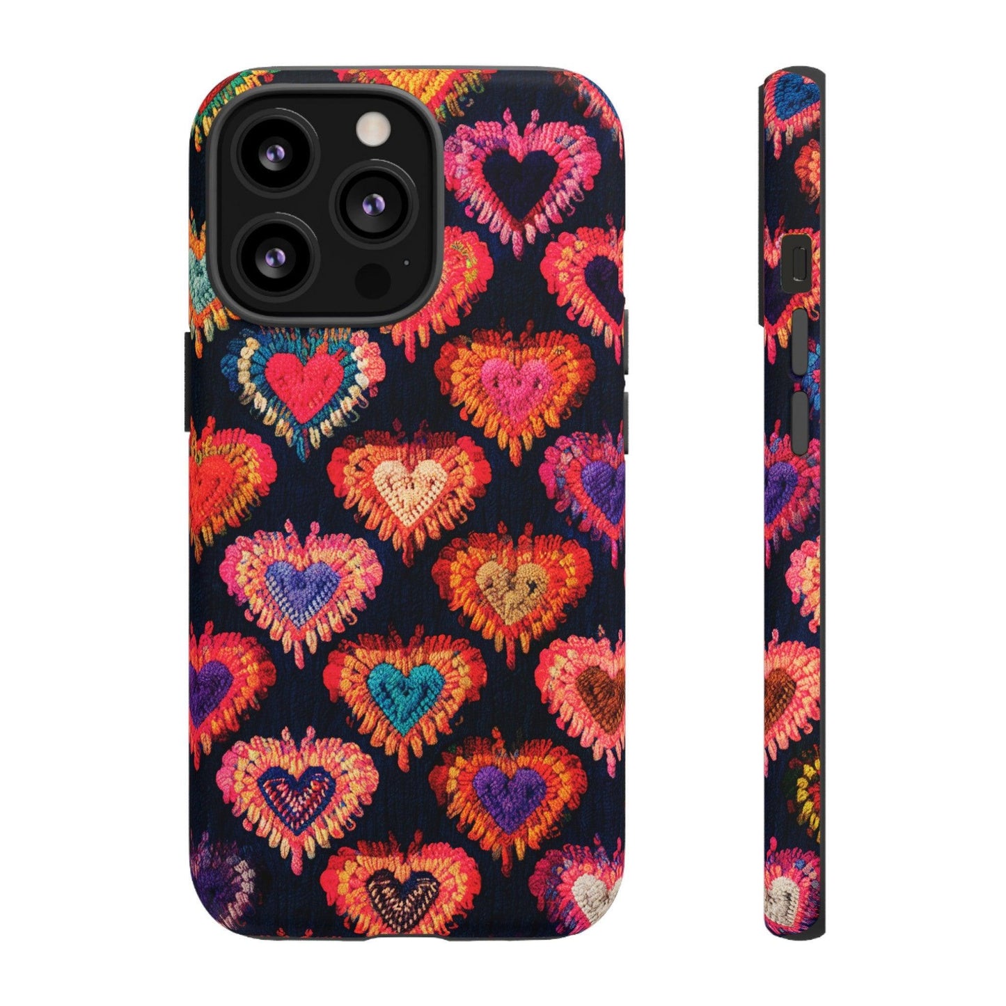 Tough Phone Case :" Eclectic Elegance Phone Case Collection" ( Hearts patterns)