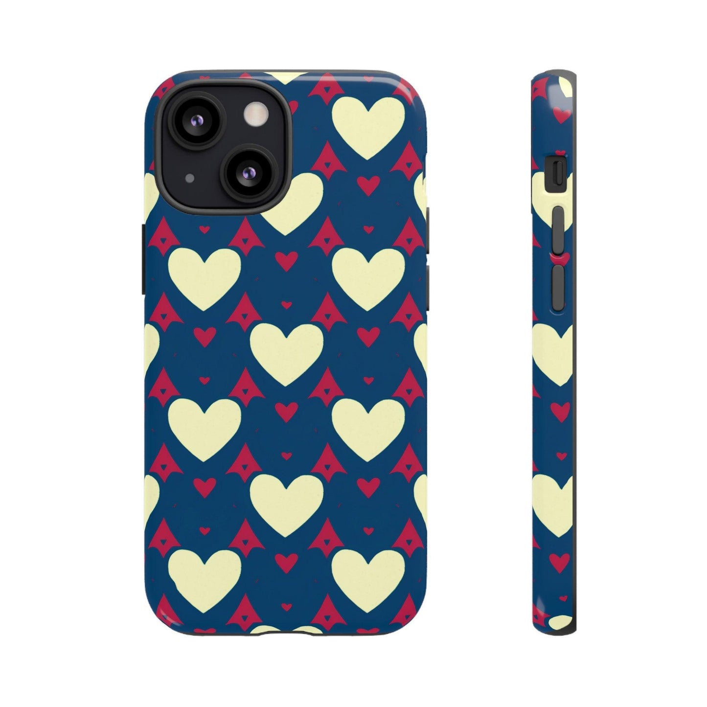 Tough Phone Case :" Eclectic Elegance Phone Case Collection" ( Hearts patterns)