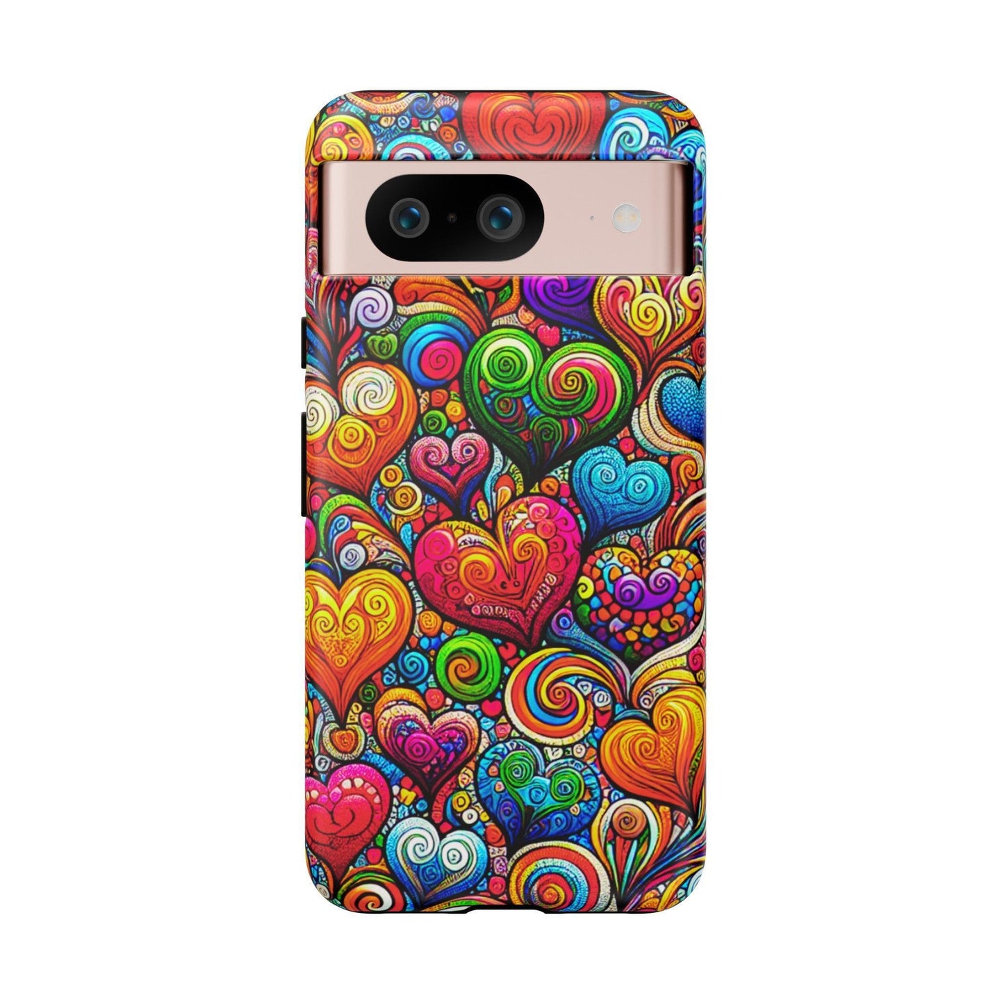 Tough Phone Case :" Eclectic Elegance Phone Case Collection" ( Hearts patterns)