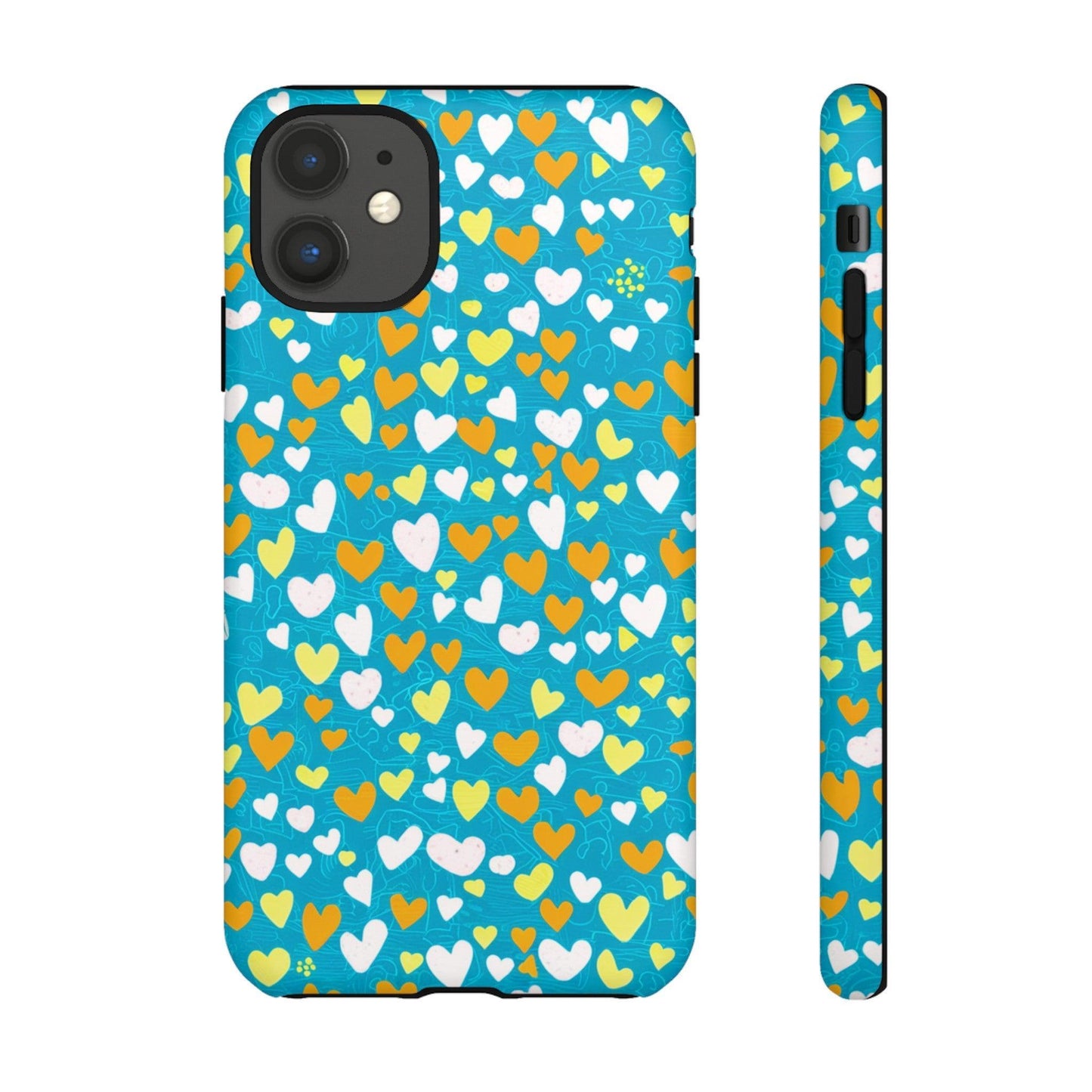 Tough Phone Case :" Eclectic Elegance Phone Case Collection" ( Hearts patterns)