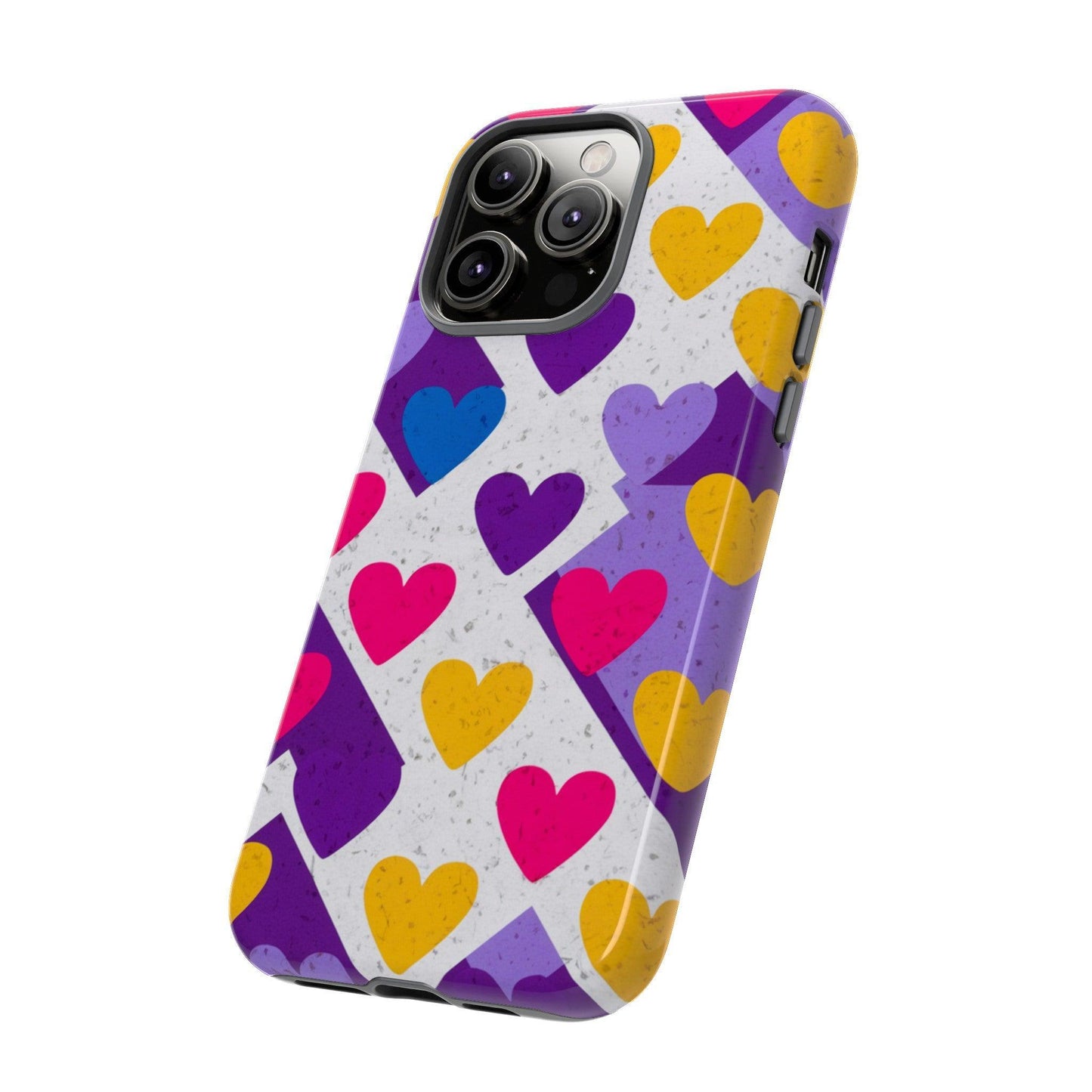 Tough Phone Case :" Eclectic Elegance Phone Case Collection" ( Hearts patterns)