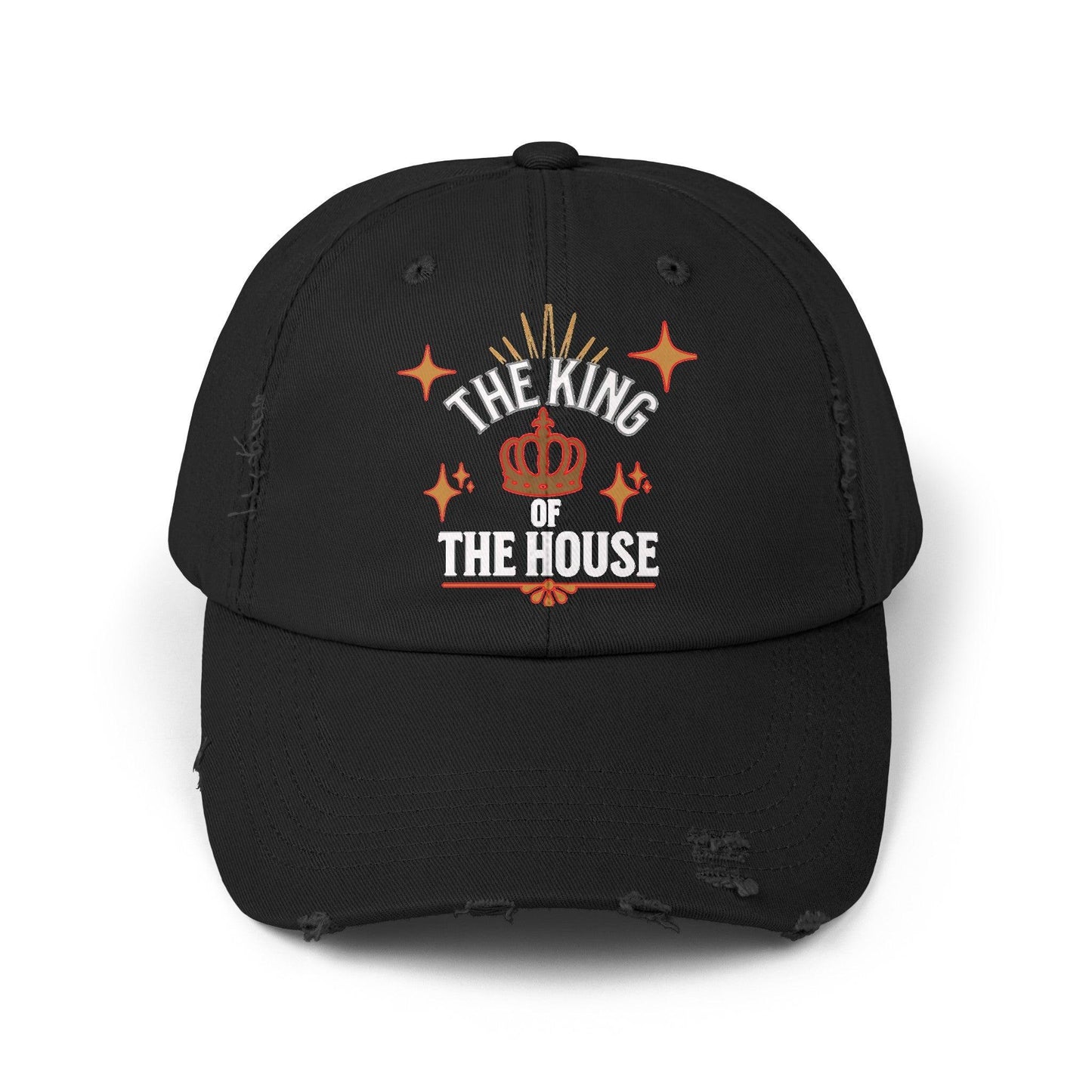 King's Distressed Cap :  "Dad, The King of the House Collection"