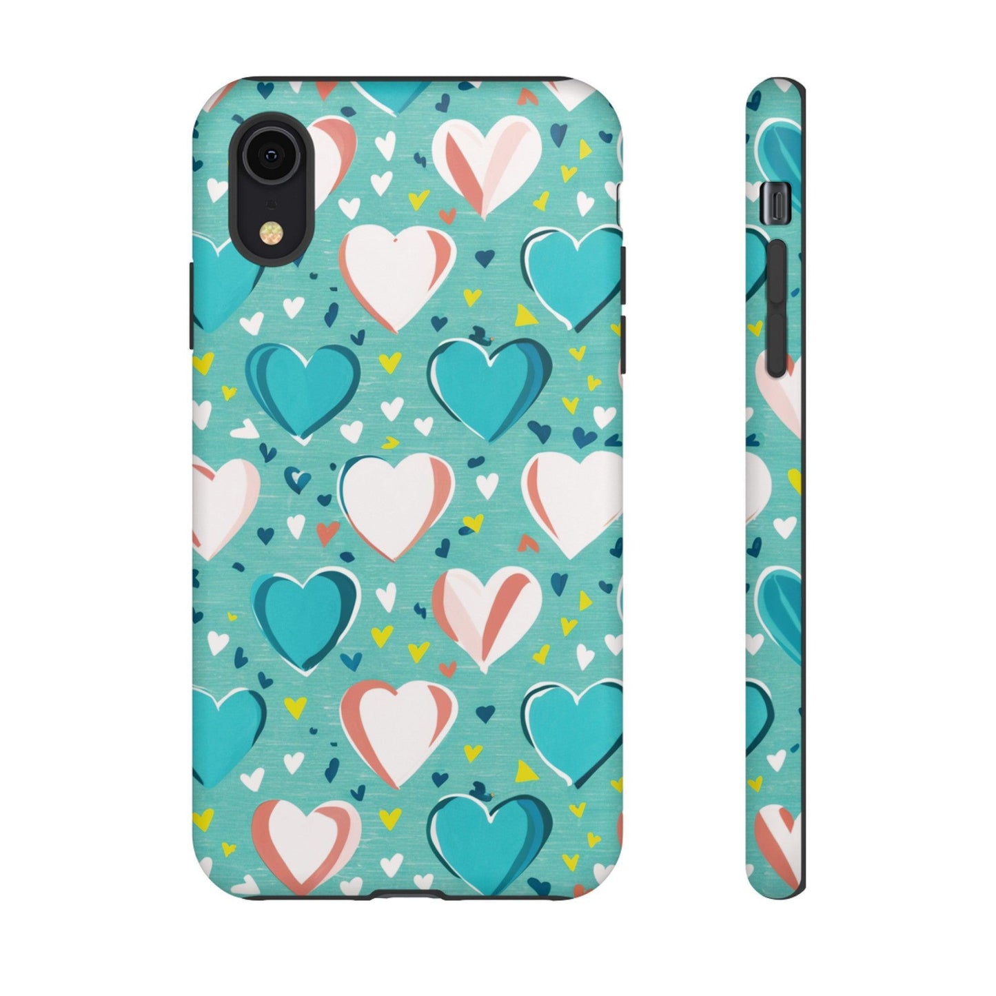 Tough Phone Case :" Eclectic Elegance Phone Case Collection" ( Hearts patterns)