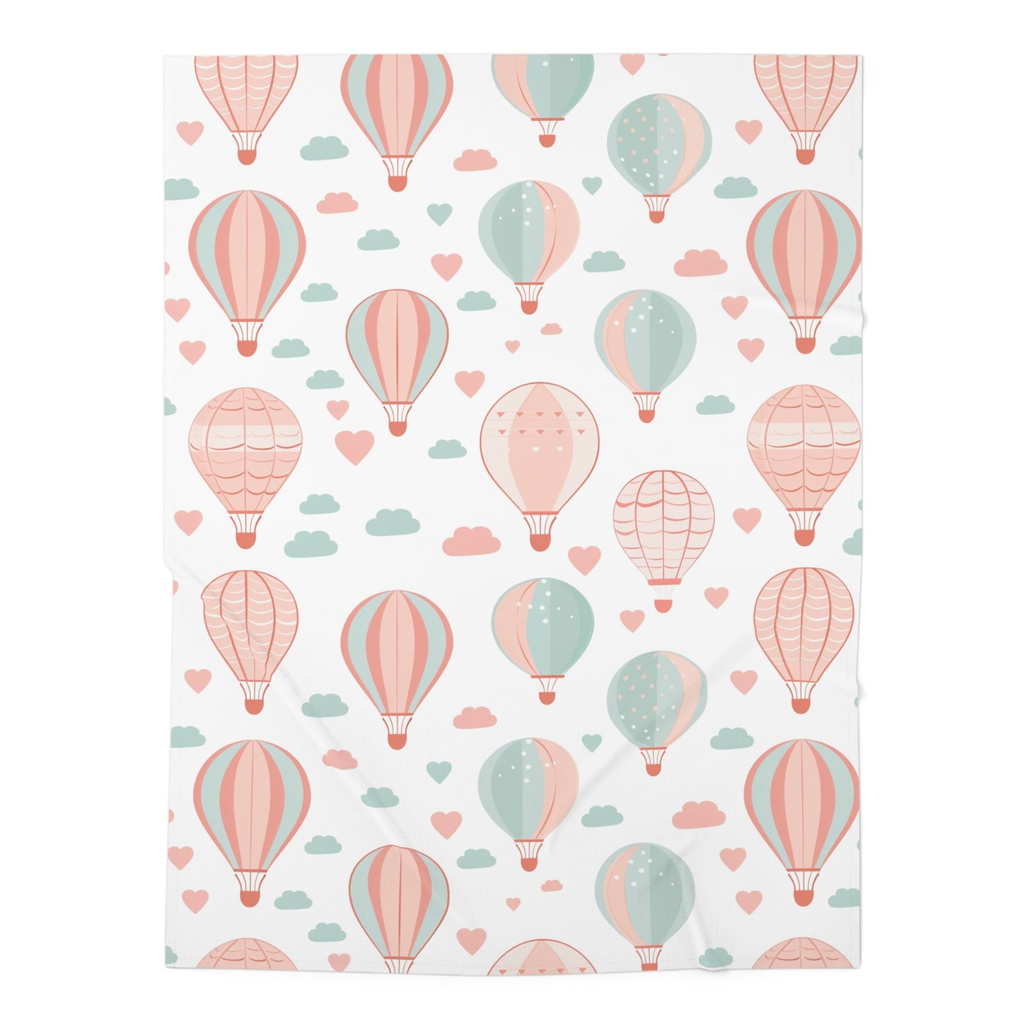 Cozy Baby Swaddle Blanket with pink balloons design | Nursery Essential