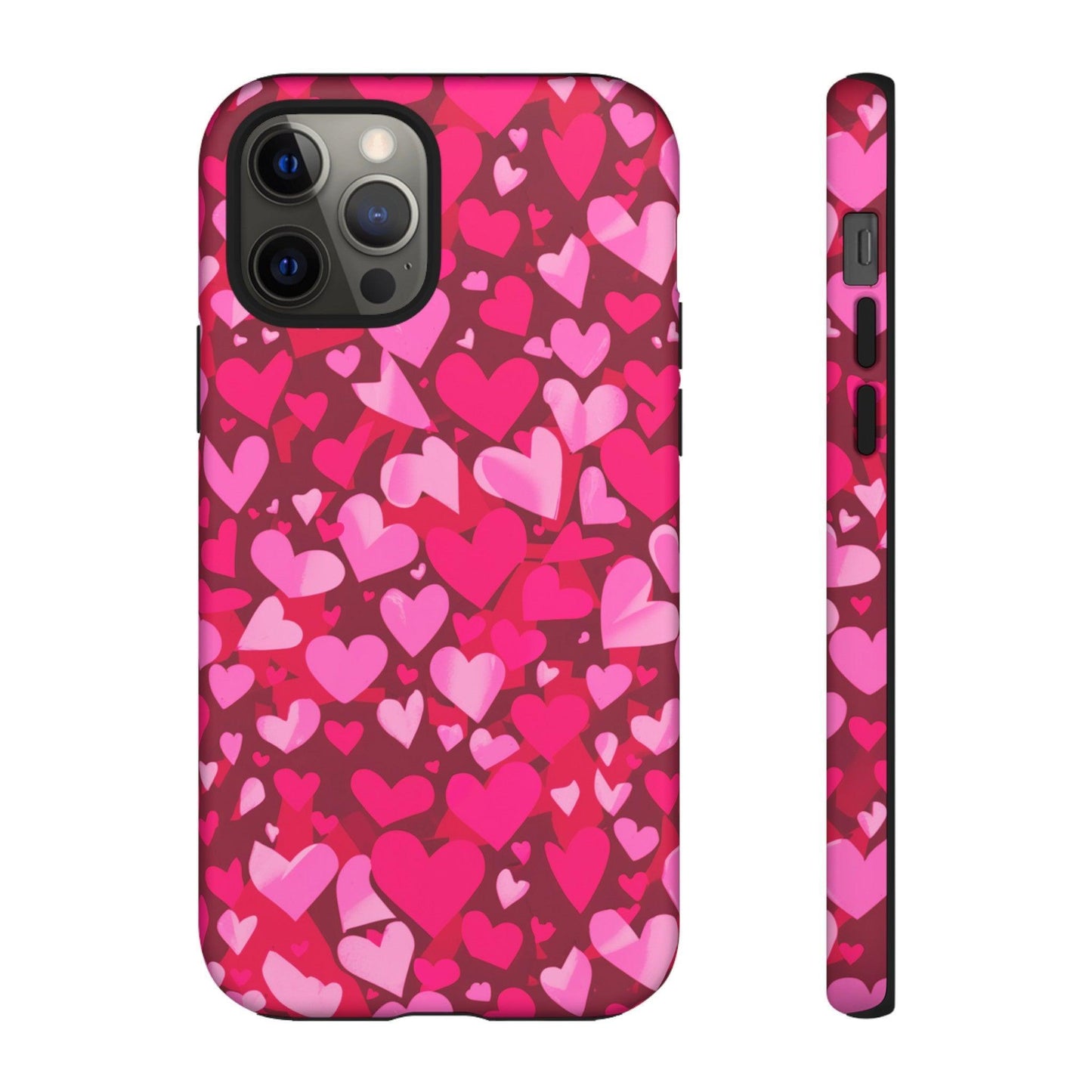 Tough Phone Case :" Eclectic Elegance Phone Case Collection" ( Hearts patterns)