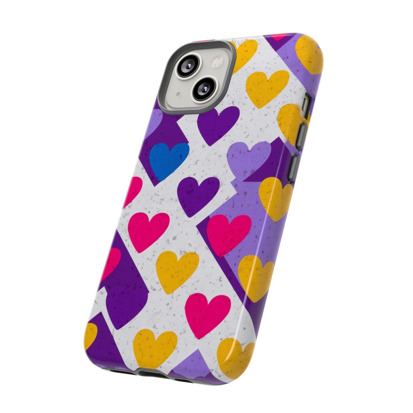 Tough Phone Case :" Eclectic Elegance Phone Case Collection" ( Hearts patterns)