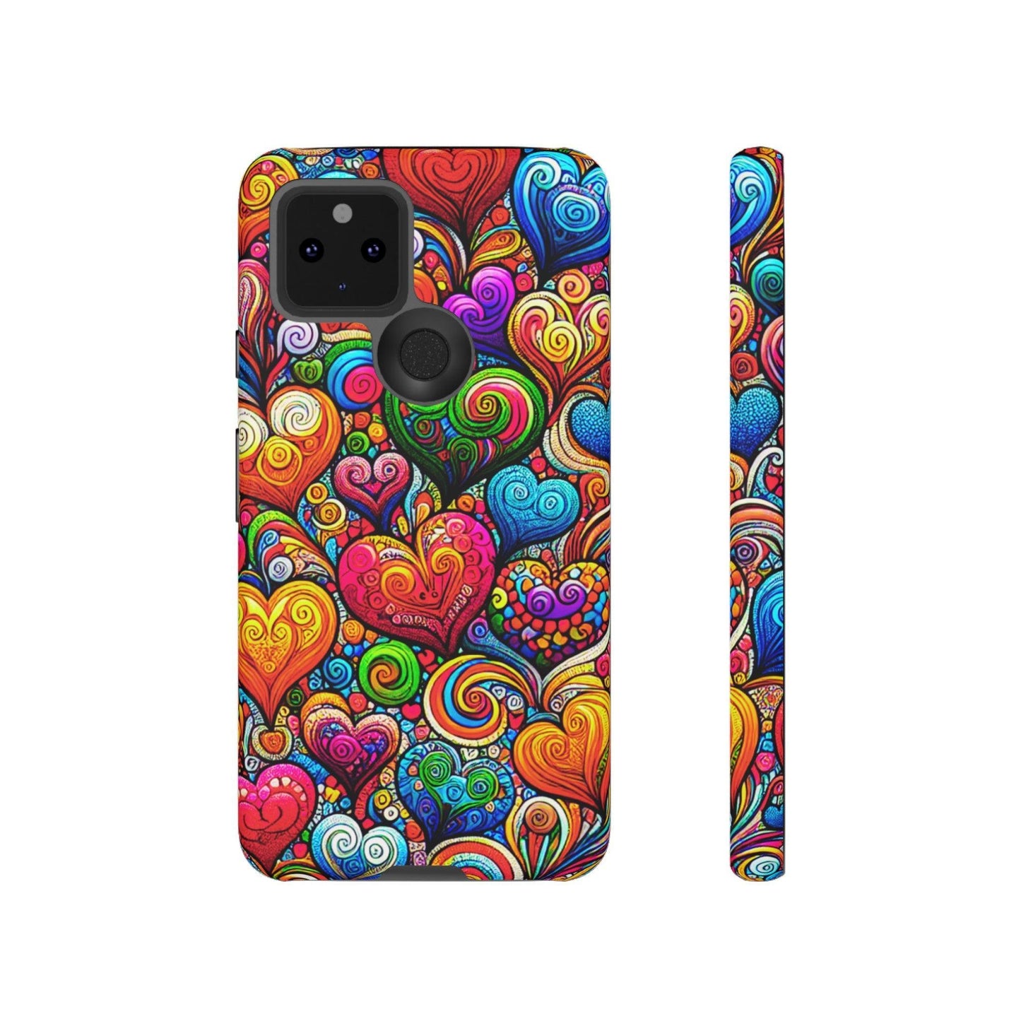 Tough Phone Case :" Eclectic Elegance Phone Case Collection" ( Hearts patterns)