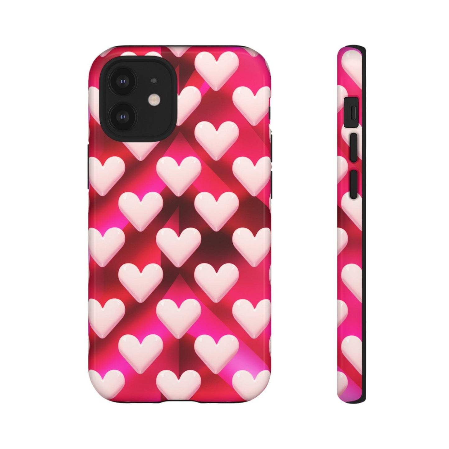 Tough Cellphone Case :" Eclectic Elegance Phone Case Collection" ( Hearts patterns)