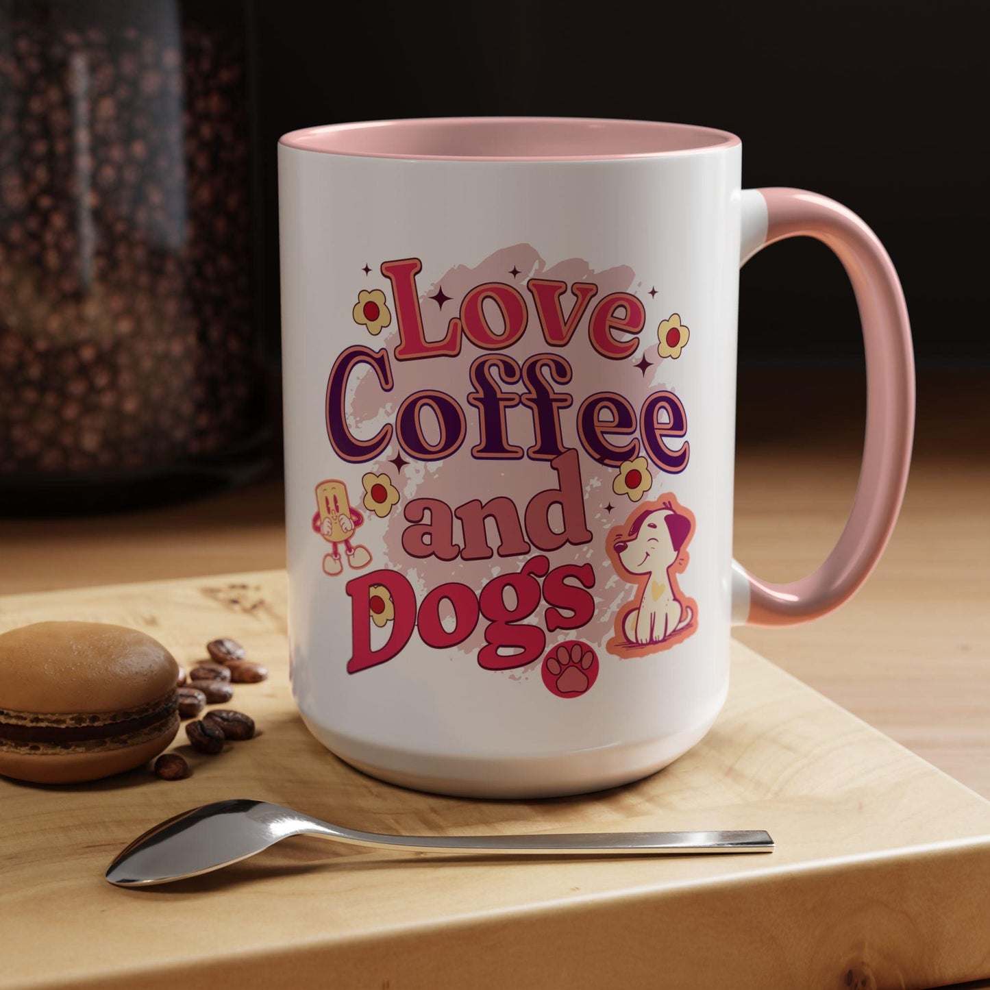 Love, coffee and dogs Mug (11, 15oz) - Cosmic Creations by Karen